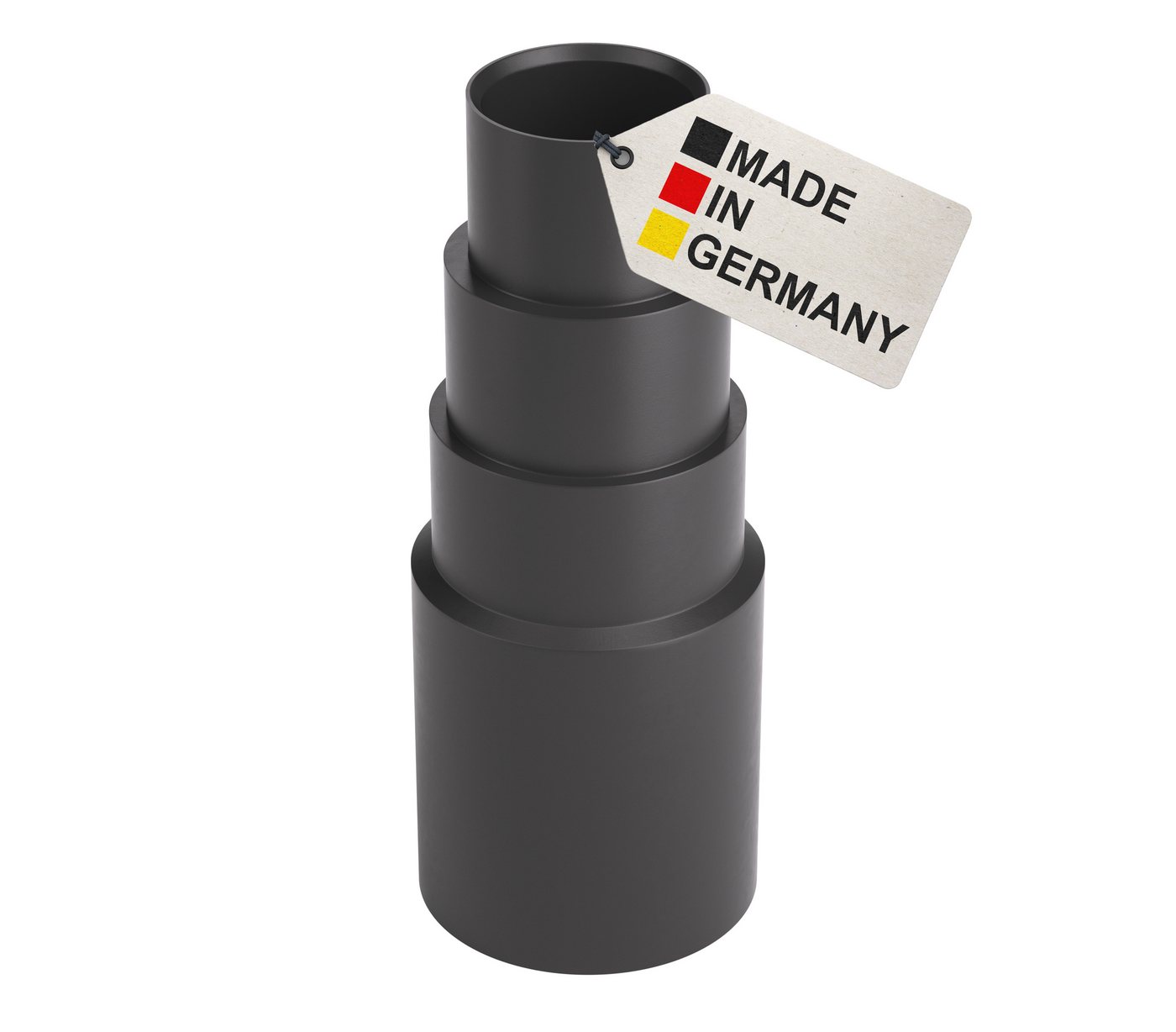 BAUHELD Staubsaugerrohr-Adapter Schwarz PVC-Gummi, Zubehör für Kärcher, Bosch, Miele, AEG, Siemens, Makita, Dyson, Festool, Vorwerk, Einhell, Mehrstufensystem, flexibel zuschneidbar