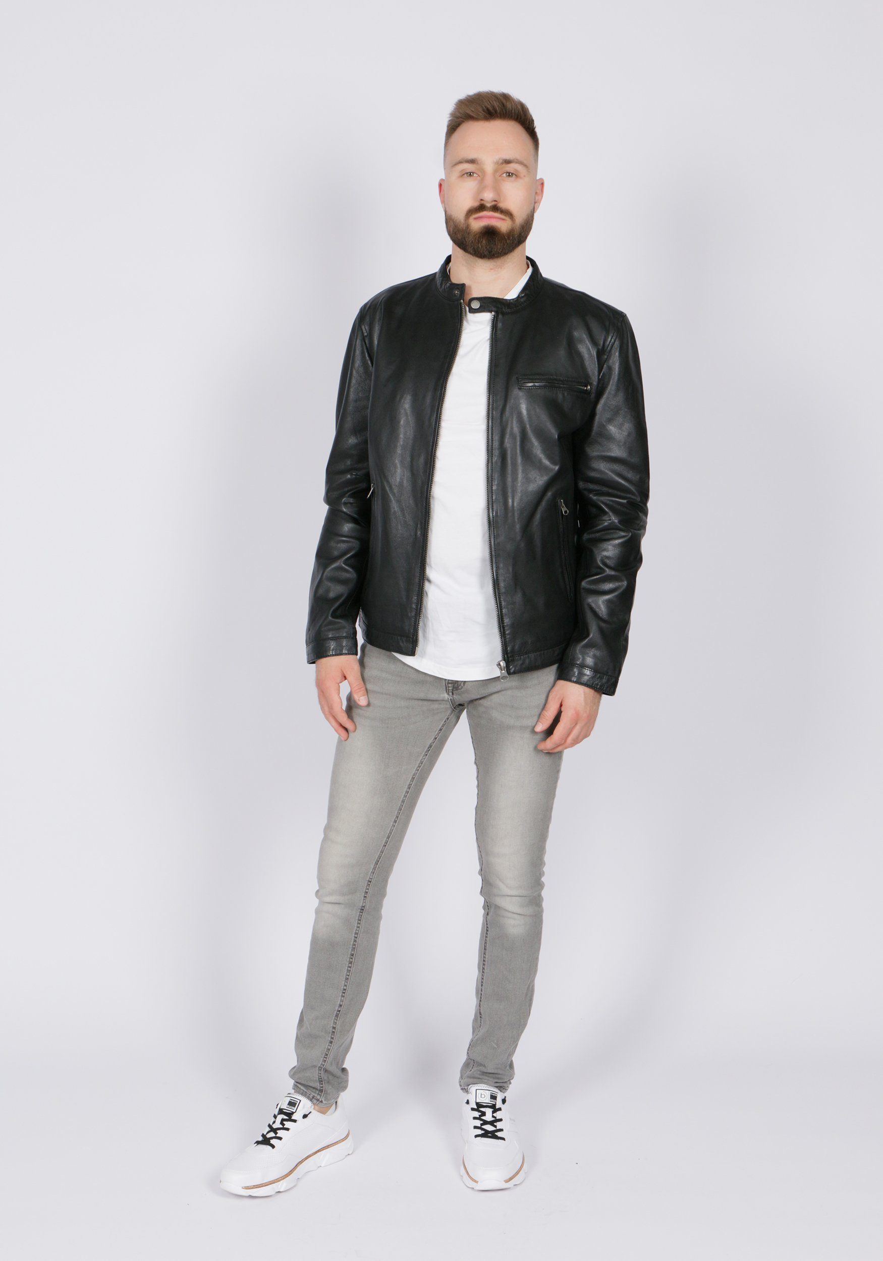 Freaky Nation Lederjacke Easy Jim-FN günstig online kaufen