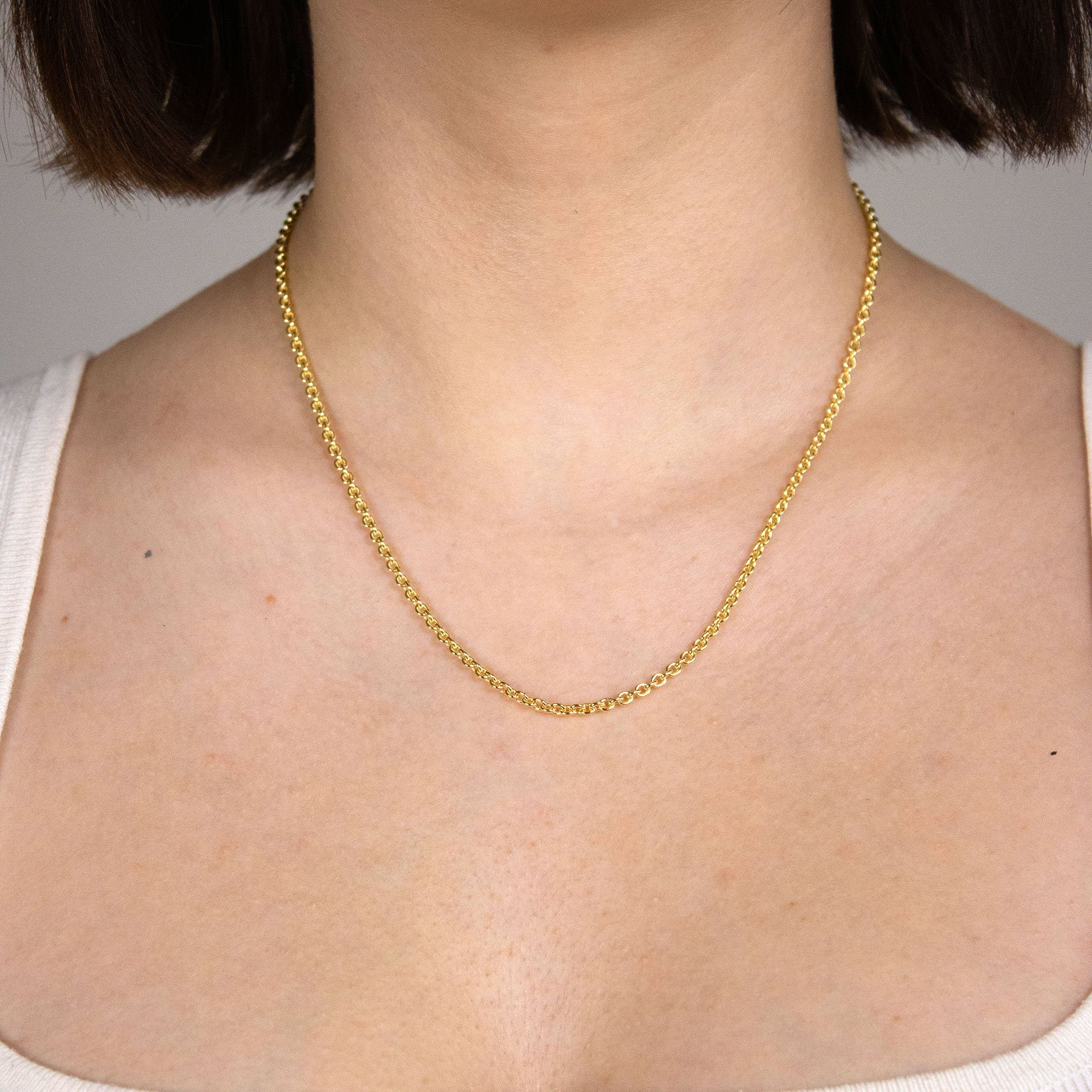 HOPLO Goldkette Goldkette Ankerkette Länge 42cm günstig online kaufen
