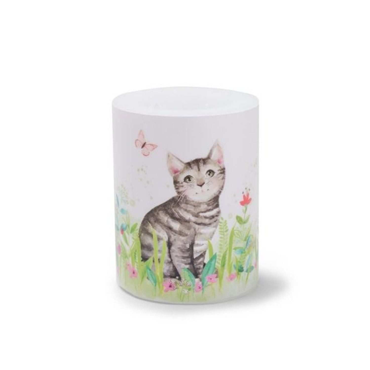 Formkerze Kerze ""Katze im Blumengarten""