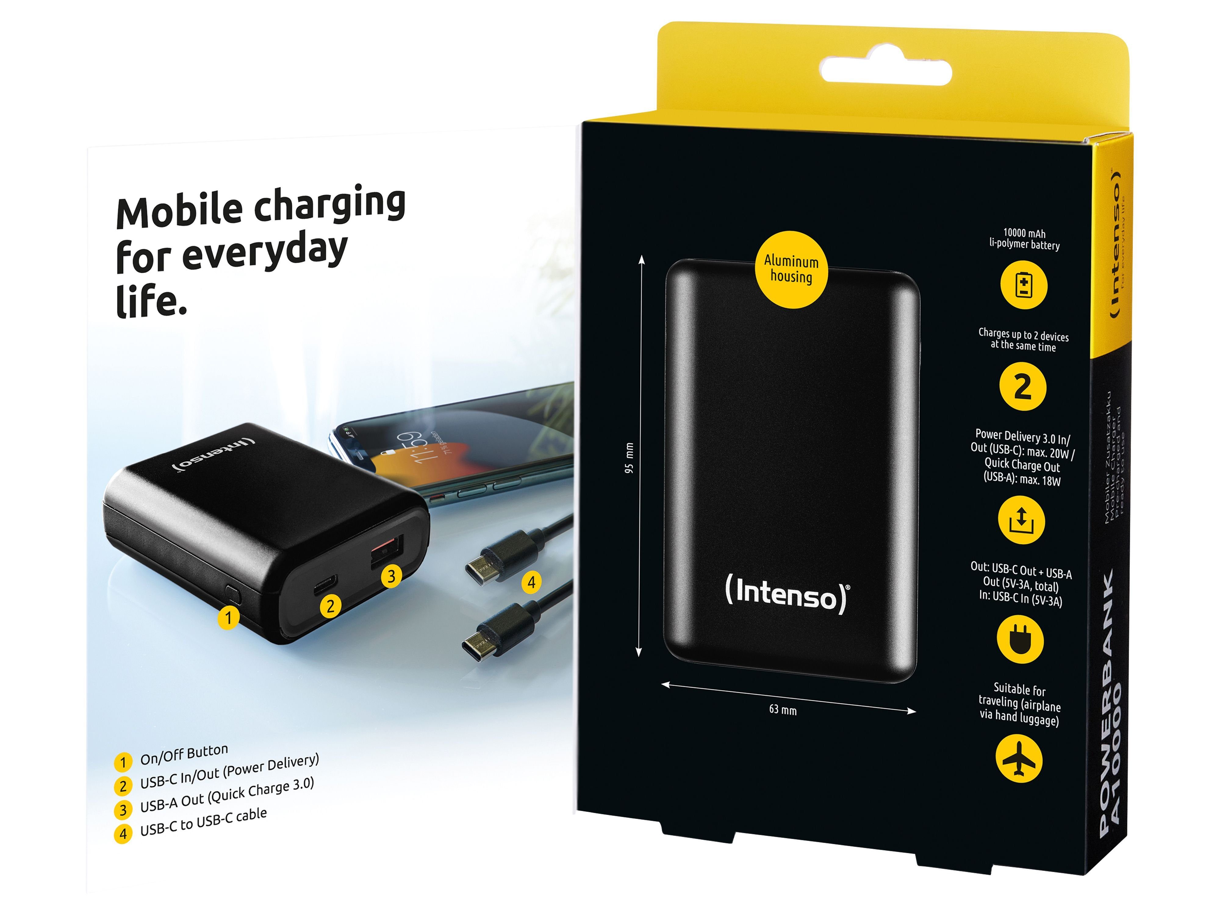 Intenso Powerbank Powerbank, Problemloses verstauen in Taschen