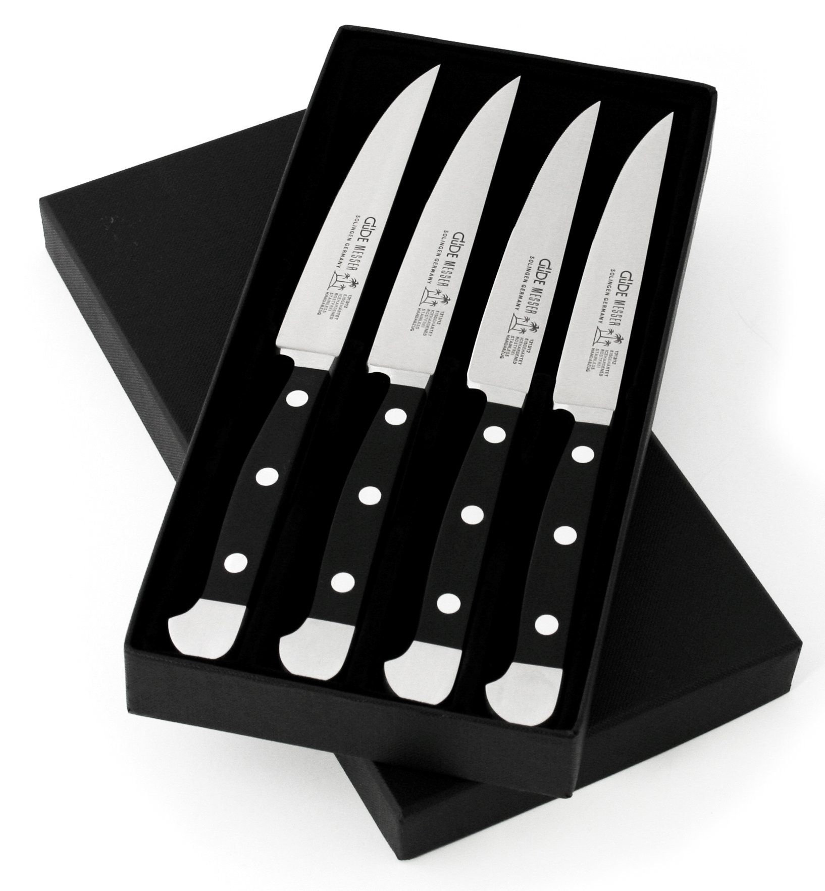 Güde Messer Solingen Steakmesser 4 x Steakmesser Güde Alpha No. 1313/12 im Geschenkkarton