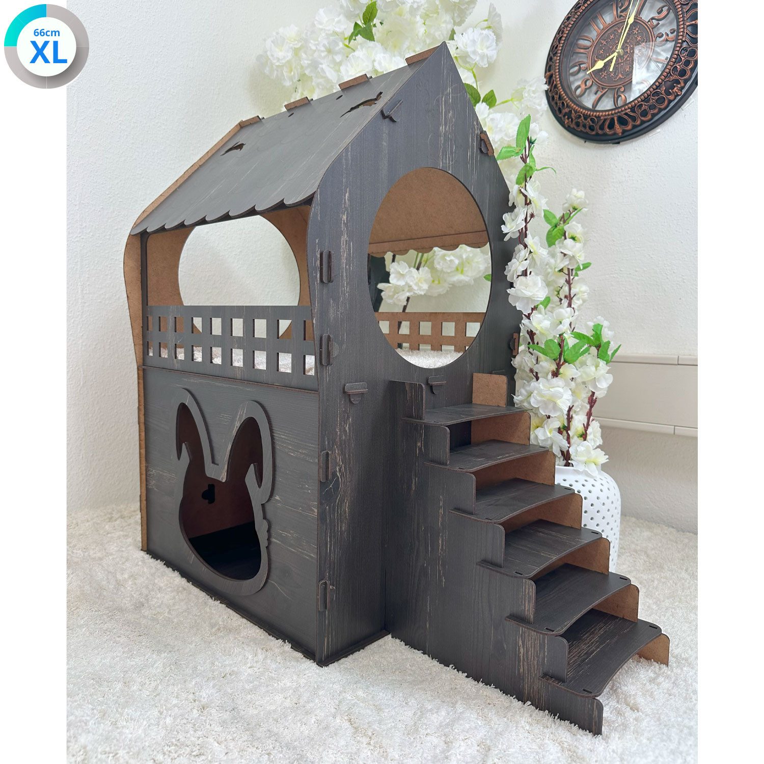 Jungengel Tierhaus Hasenhaus XL 2 Etagen Kaninchenhaus Hasennest Hasenhütte günstig online kaufen