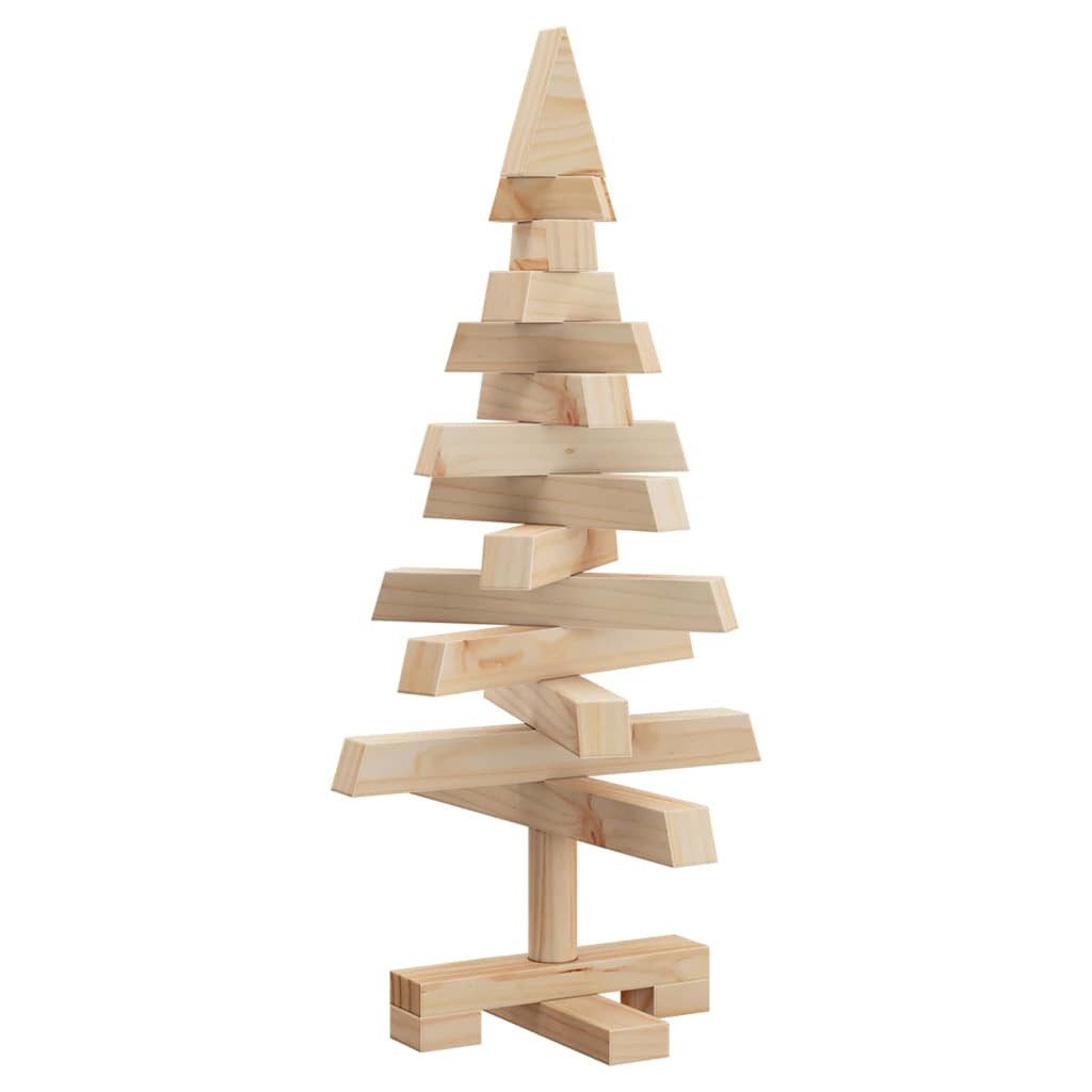 vidaXL Künstlicher Weihnachtsbaum Weihnachtsbäume mit Ständer Natur 60 cm Massivholz Kiefer