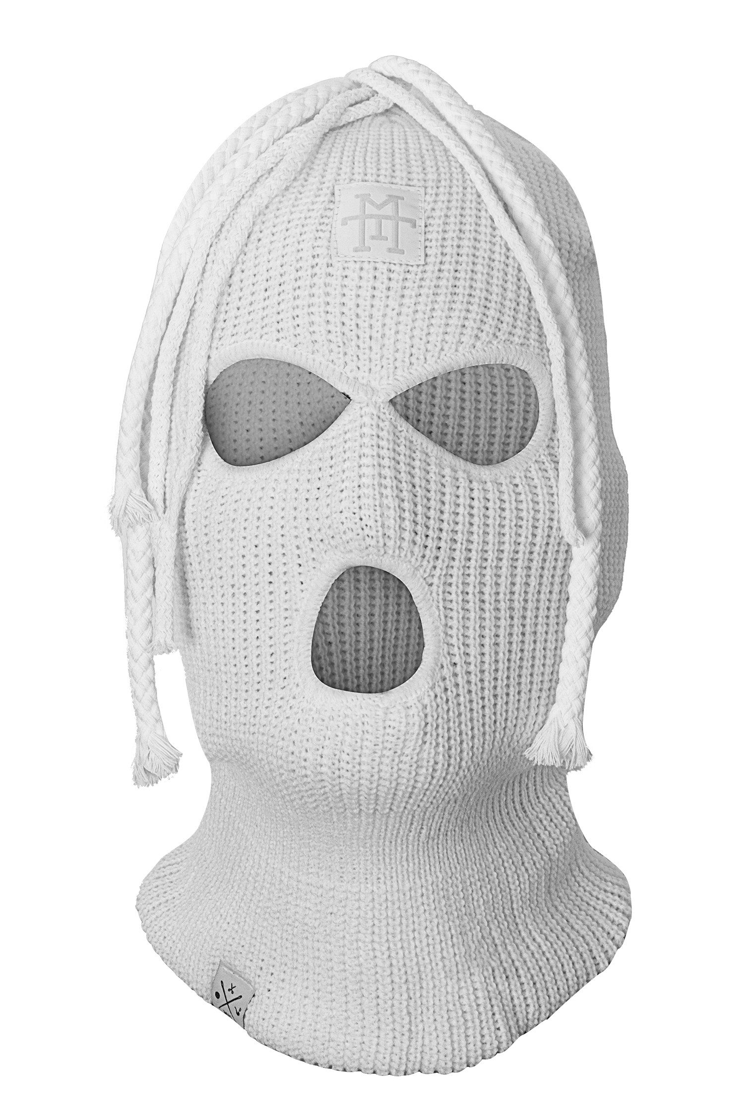 Manufaktur13 Sturmhaube Dread Balaclava - Sturmhaube, 3-Loch Skimaske mit Dreadlocks gestrickt