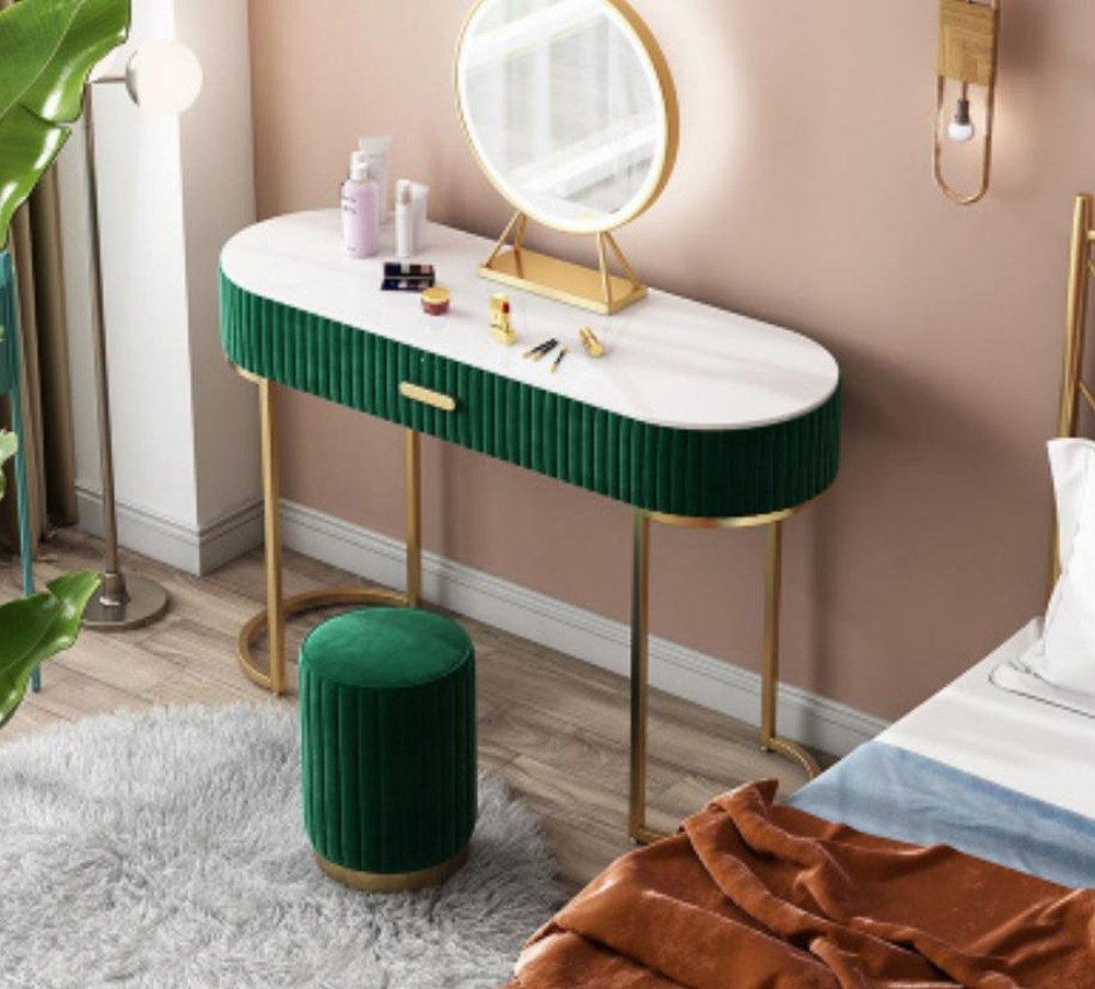 JVmoebel Schminktisch Elegante Konsolentische mit Hockern für den Make-up-Bereich, Made in Europa