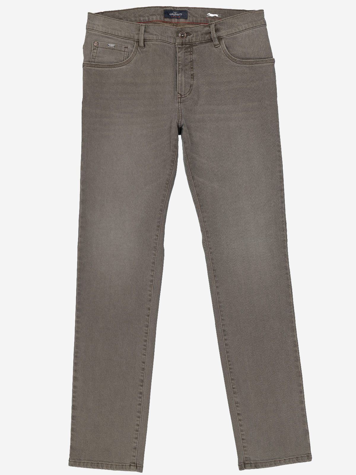 Engbers Stretch-Jeans Herren Super-Stretch-Jeans slim fit, Hellbraun – Bild 4 von 5