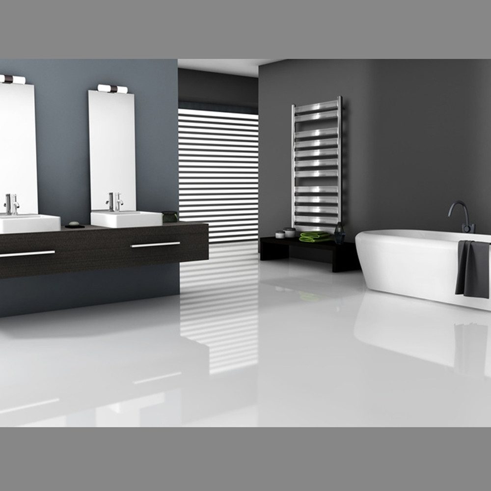 ECD Germany Badheizkörper Tharr Heizkörper Handtuchtrockner Badezimmer Heizung für Handtücher, Design Paneelheizkörper Handtuchwärmer Flachheizkörper Chrom 500x950mm