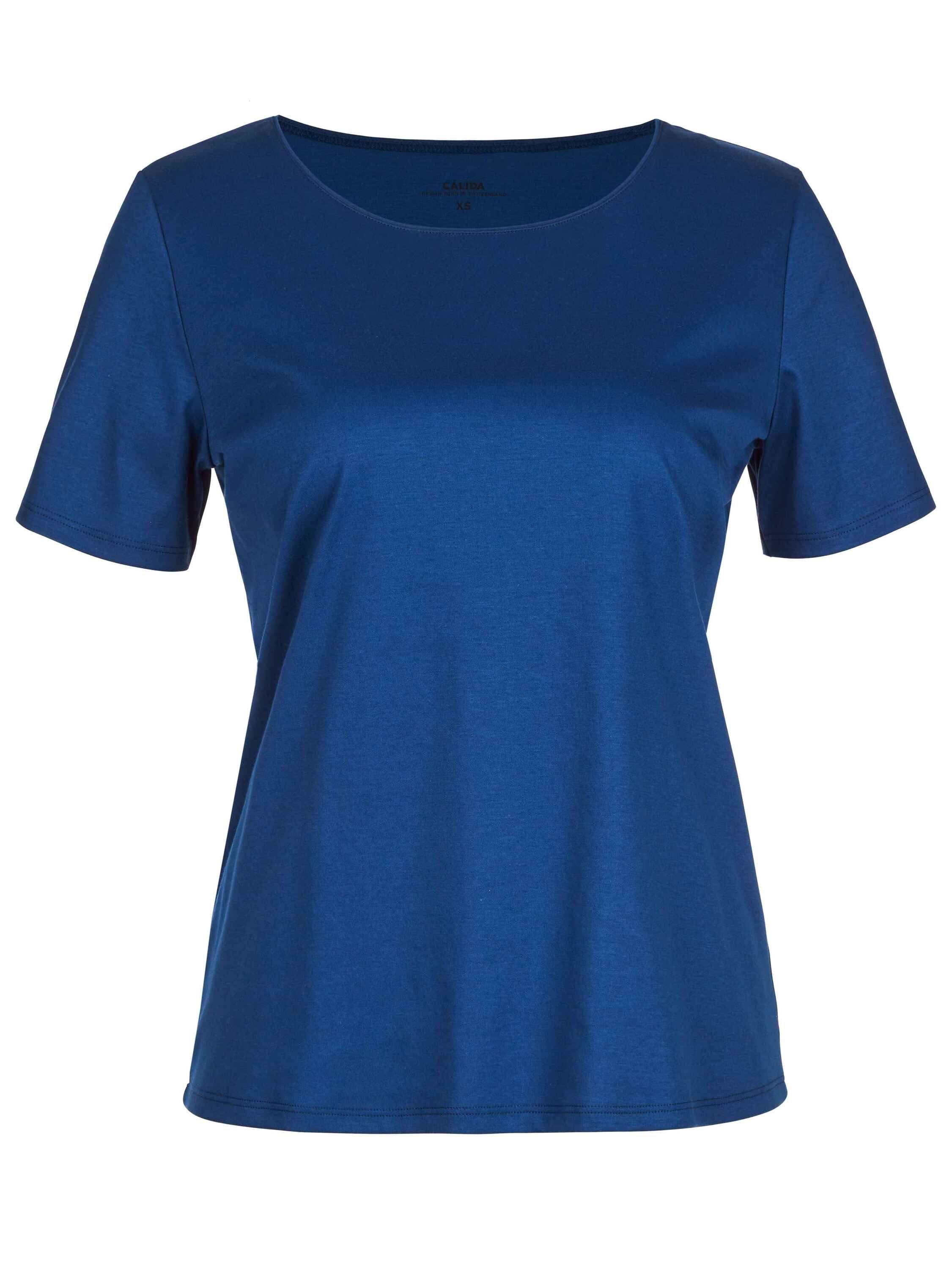 CALIDA Kurzarmshirt Kurzarm-Shirt (1-tlg) blue sodalite