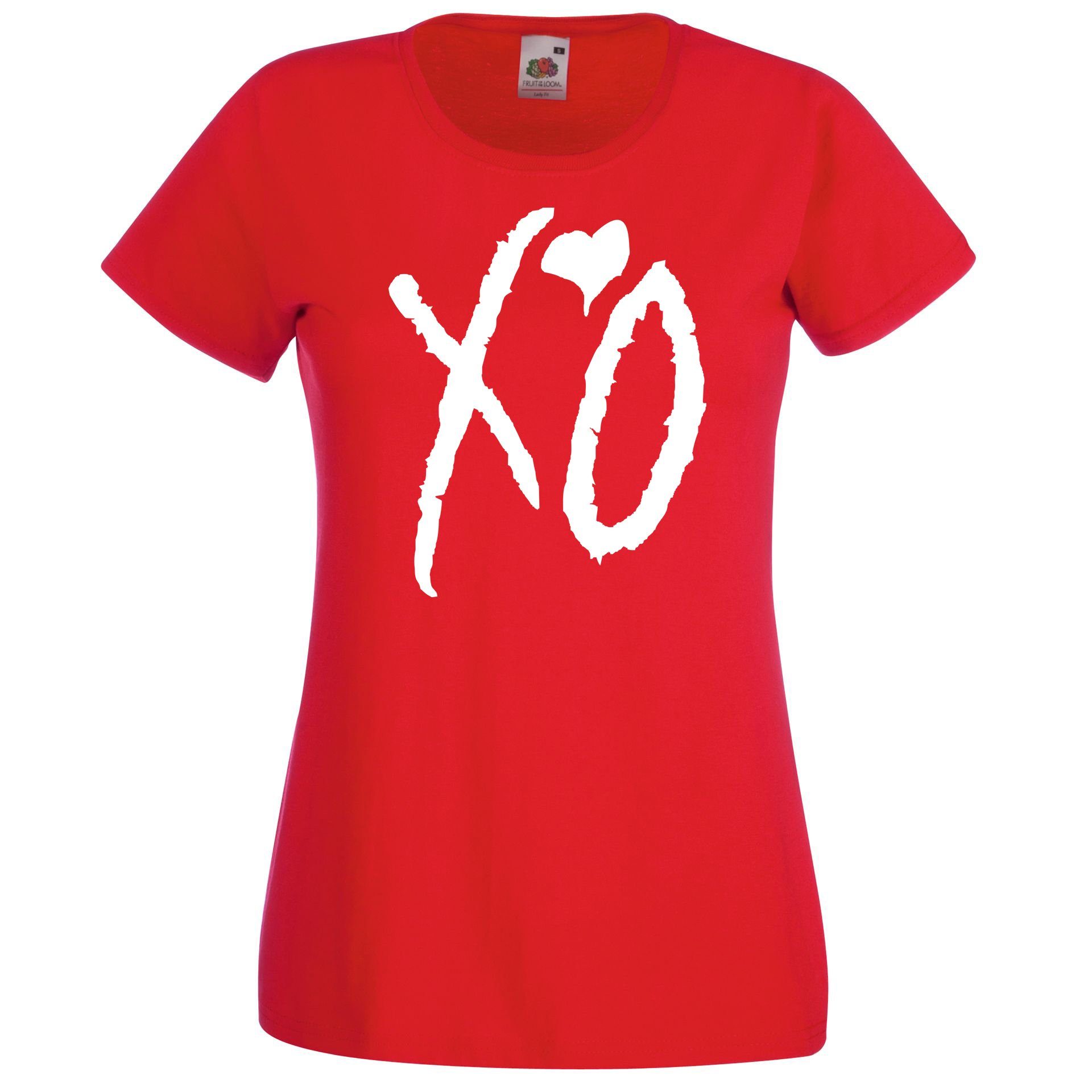 Youth Designz T-Shirt XO Damen T-Shirt mit trendigem Logo Rot