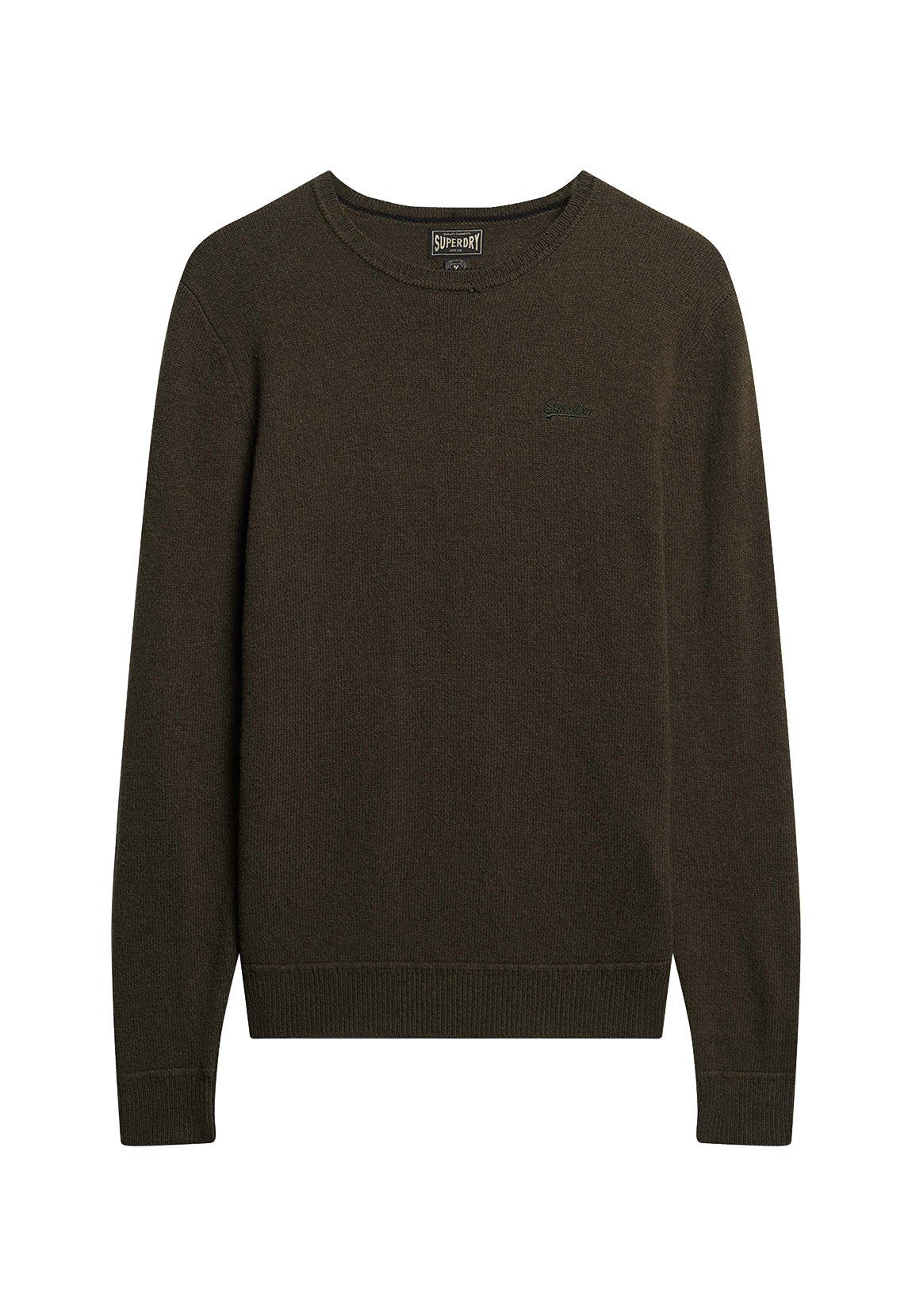 Superdry Sweater Superdry Herren Пуловеры ESSENTIAL SLIM FIT CREW JUMPER Spruce Green