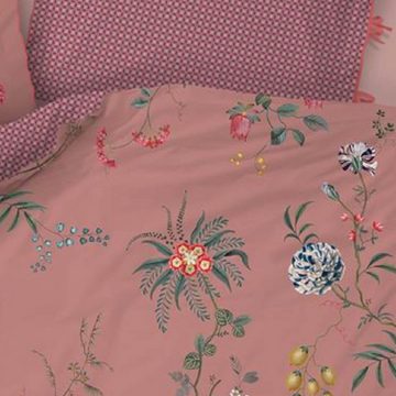 Bettwäsche Fleur Grandeur Pink, PiP Studio, Perkal, 2 teilig, Dahlien, Zweige, Muster