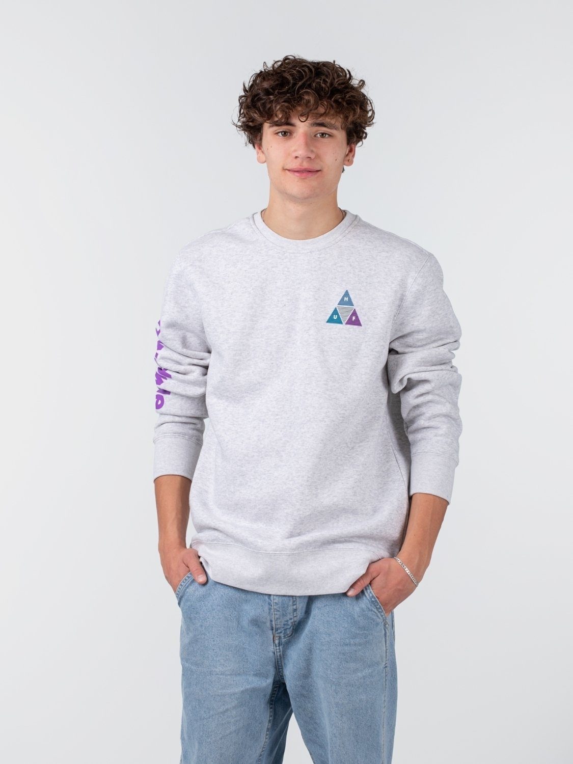 Herren Pullover HUF Sweater HUF Prism Triple Triangle Sweatshirt