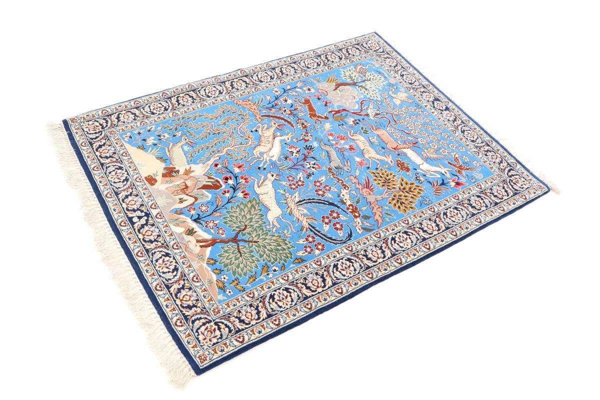 Orientteppich Isfahan Seidenkette 85x115 Orientteppich, 8 Höhe: mm rechteckig, Nain Handgeknüpfter Trading