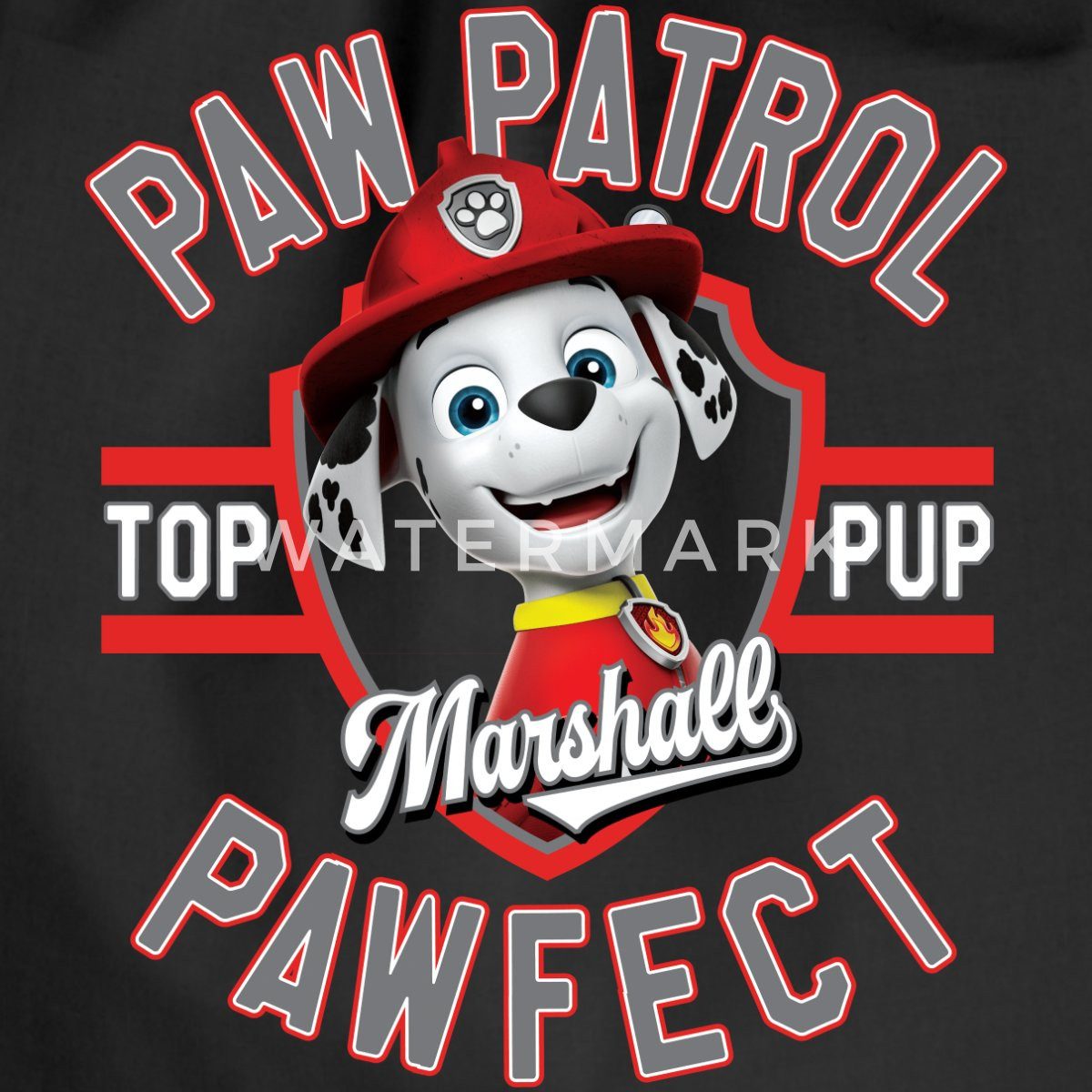 Spreadshirt Turnbeutel Paw Patrol Marshall Pawfect Feuerwehrhund Turnbeutel (1-tlg)