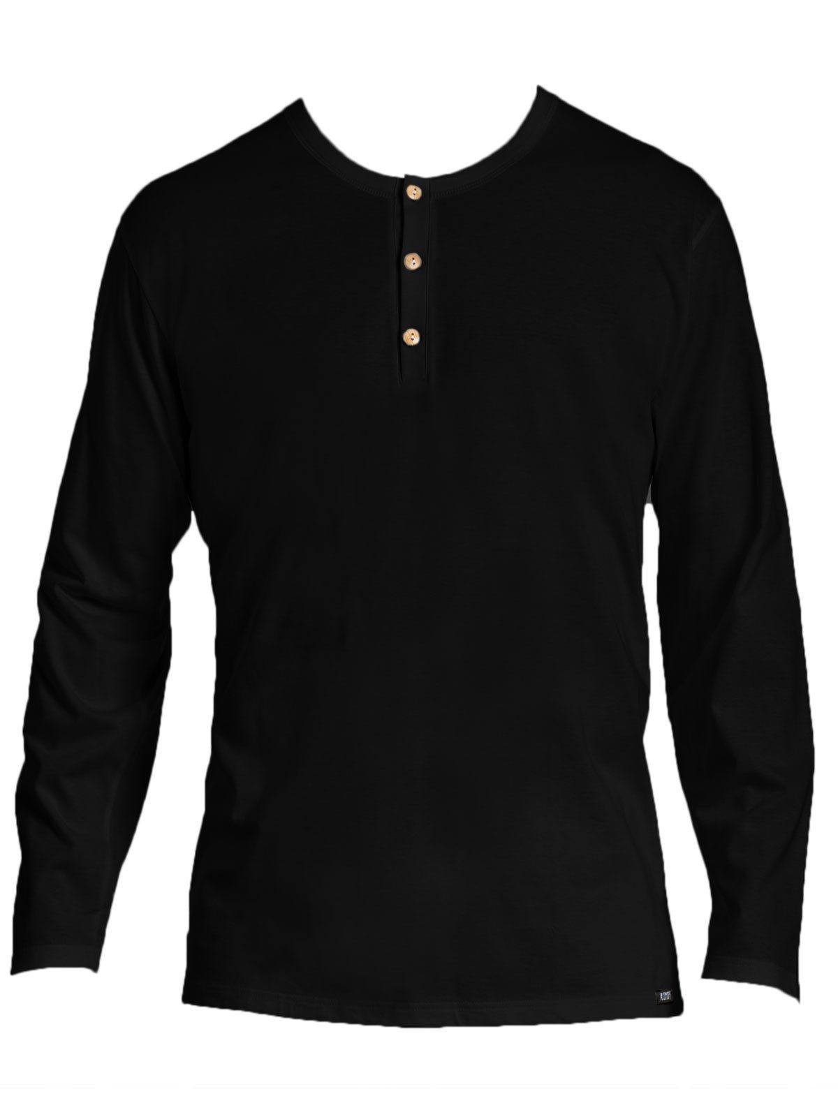 langarm KUMPF Cotton 2-St) Shirt Markenqualität schwarz Unterziehshirt 2er Bio Sparpack hohe Herren (Spar-Set,