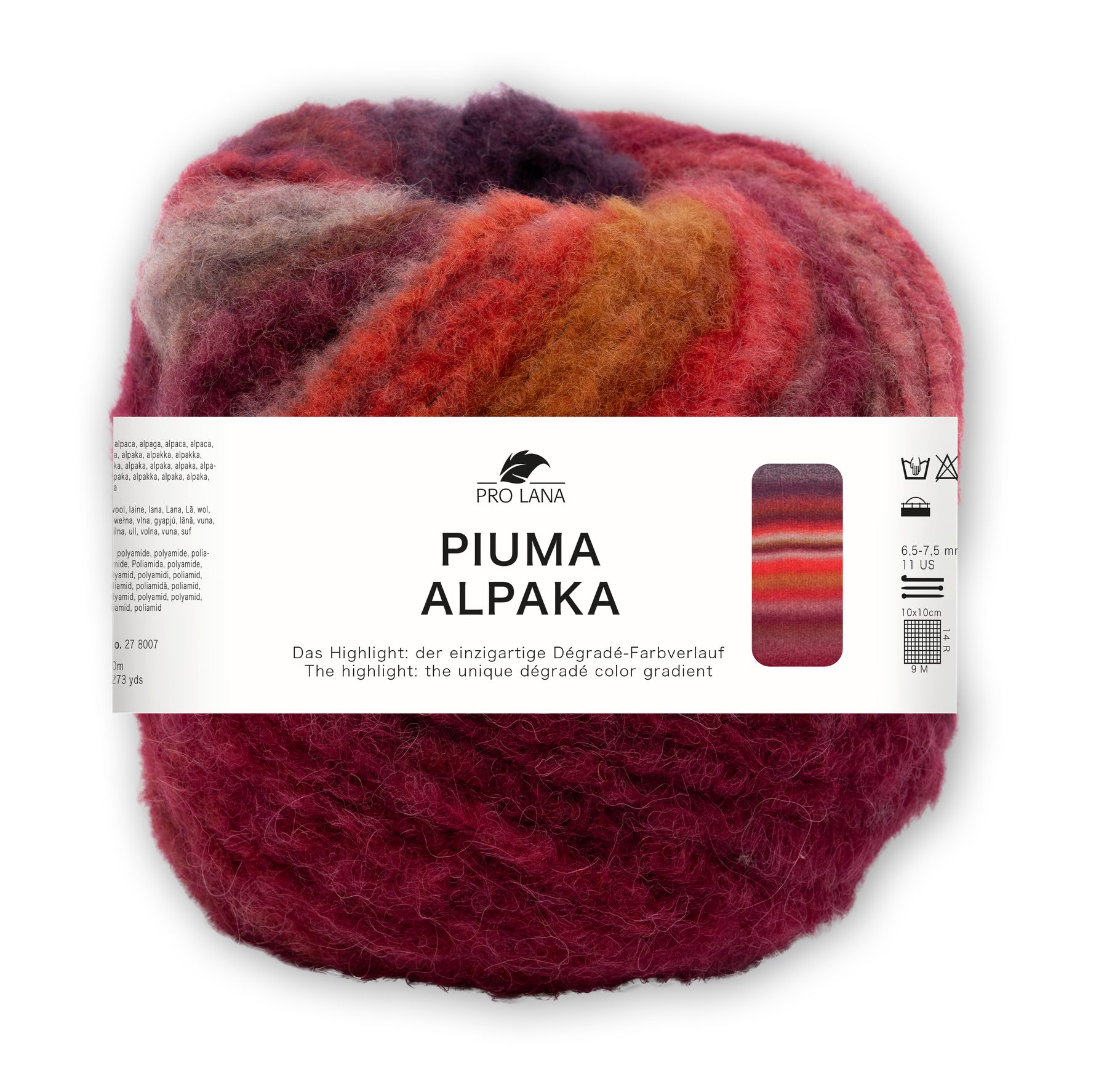 Pro Lana PIUMA ALPAKA Häkelwolle, 250 m (Premium-Garn für höchste Ansprüche), 100 g