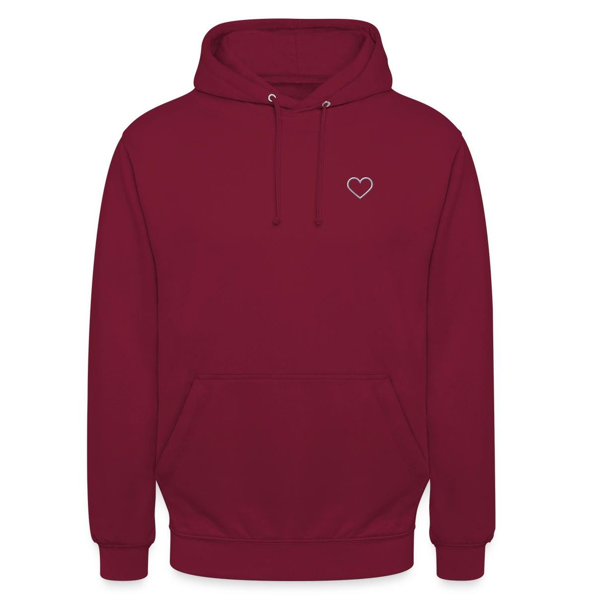 Hoodie Stickerei Herz Unisex Hoodie