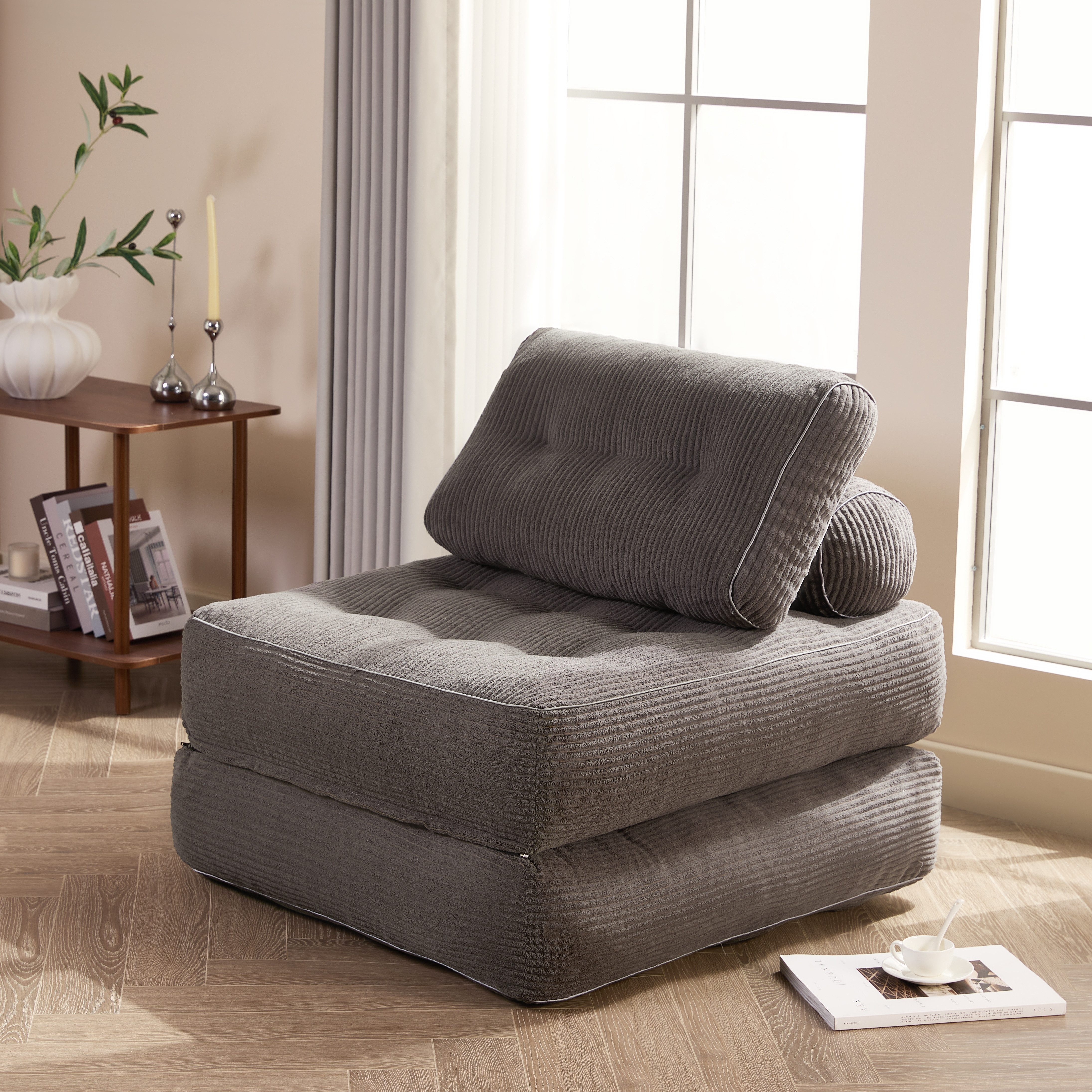 LITBIRD Schlafsofa faltbar, 4-in-1 Multifunktionssofa, Sitzsack-Sofa, Relaxsessel, 1 Teile, Spielsofa & Gästebett für kleine Räume