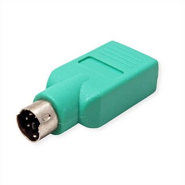VALUE PS/2 - USB Maus-Adapter, grün Computer-Adapter USB 2.0 Typ A Weiblich (Buchse) zu PS/2 Männlich (Stecker)