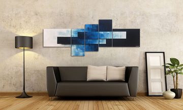 WandbilderXXL XXL-Wandbild Flying Sky 210 x 80 cm, Abstraktes Gemälde, handgemaltes Unikat