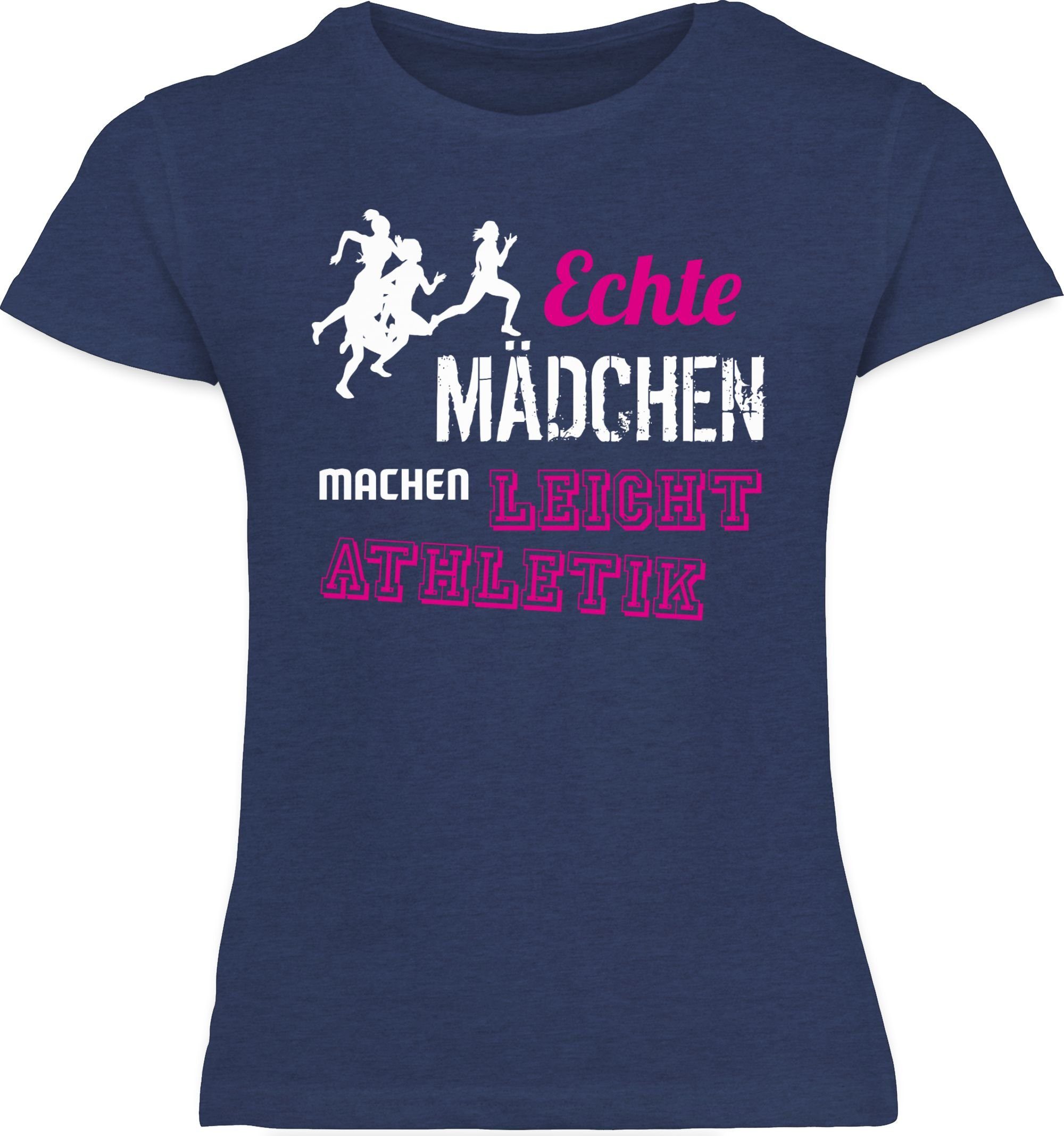 Shirtracer T-Shirt Echte Mädchen machen Leichtathletik Kinder Sport Kleidung