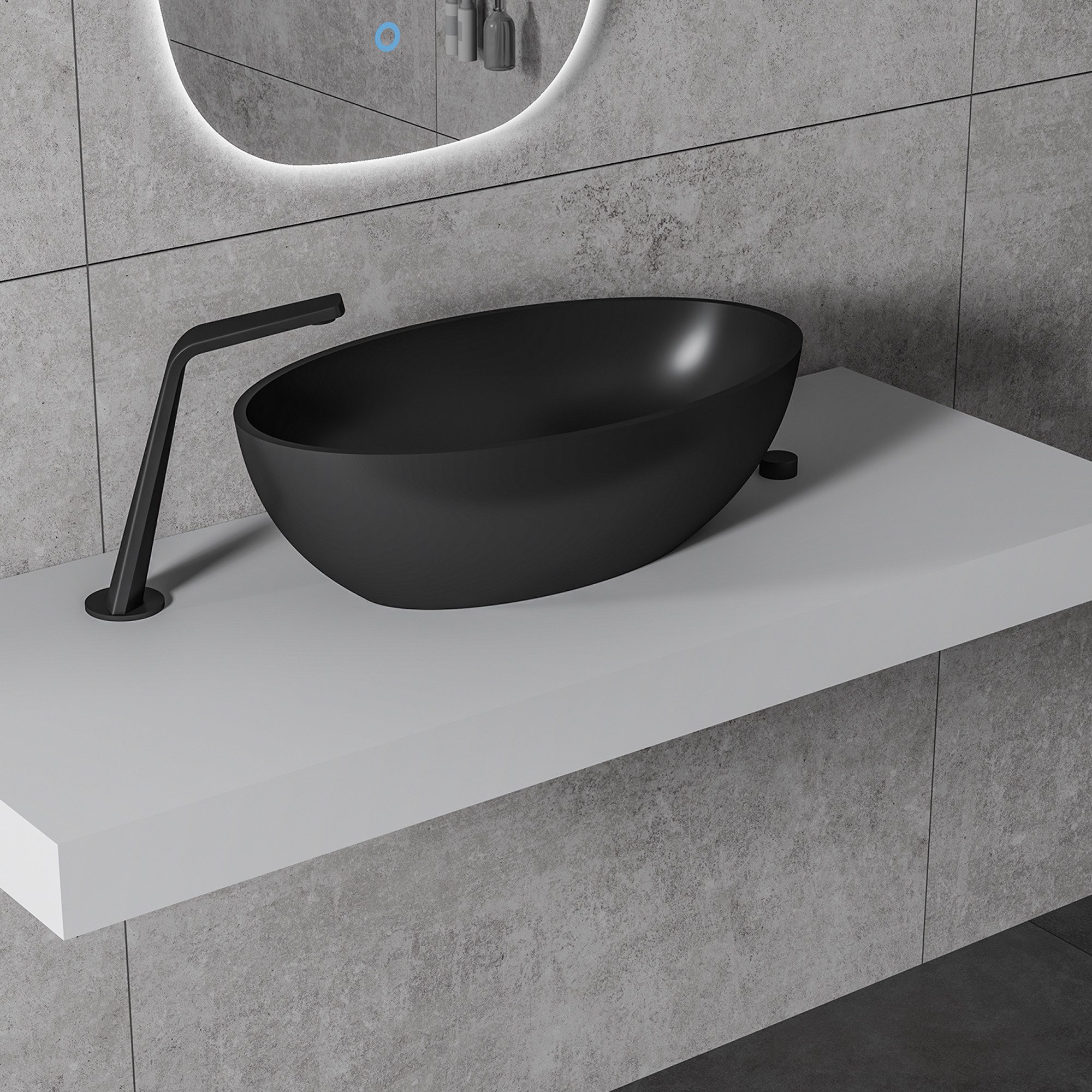 Bernstein Waschbecken RELAX, Mineralguss Solid Stone günstig online kaufen