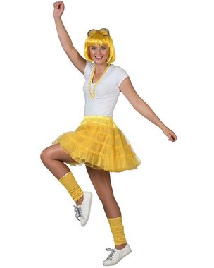 Funny Fashion Kostüm Petticoat 'Karina' für Damen - 45 cm Länge, Gelb