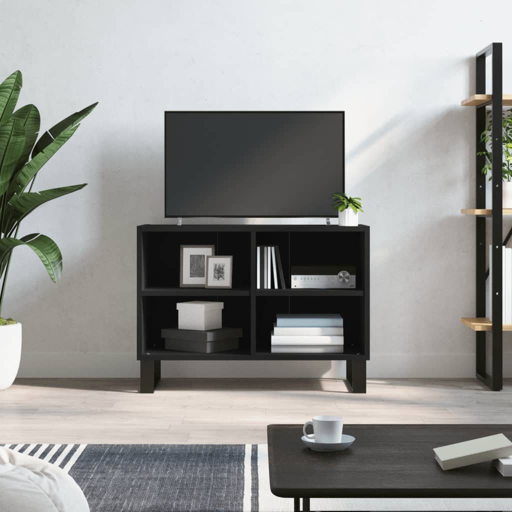 furnicato TV-Schrank Schwarz 69,5x30x50 cm Holzwerkstoff