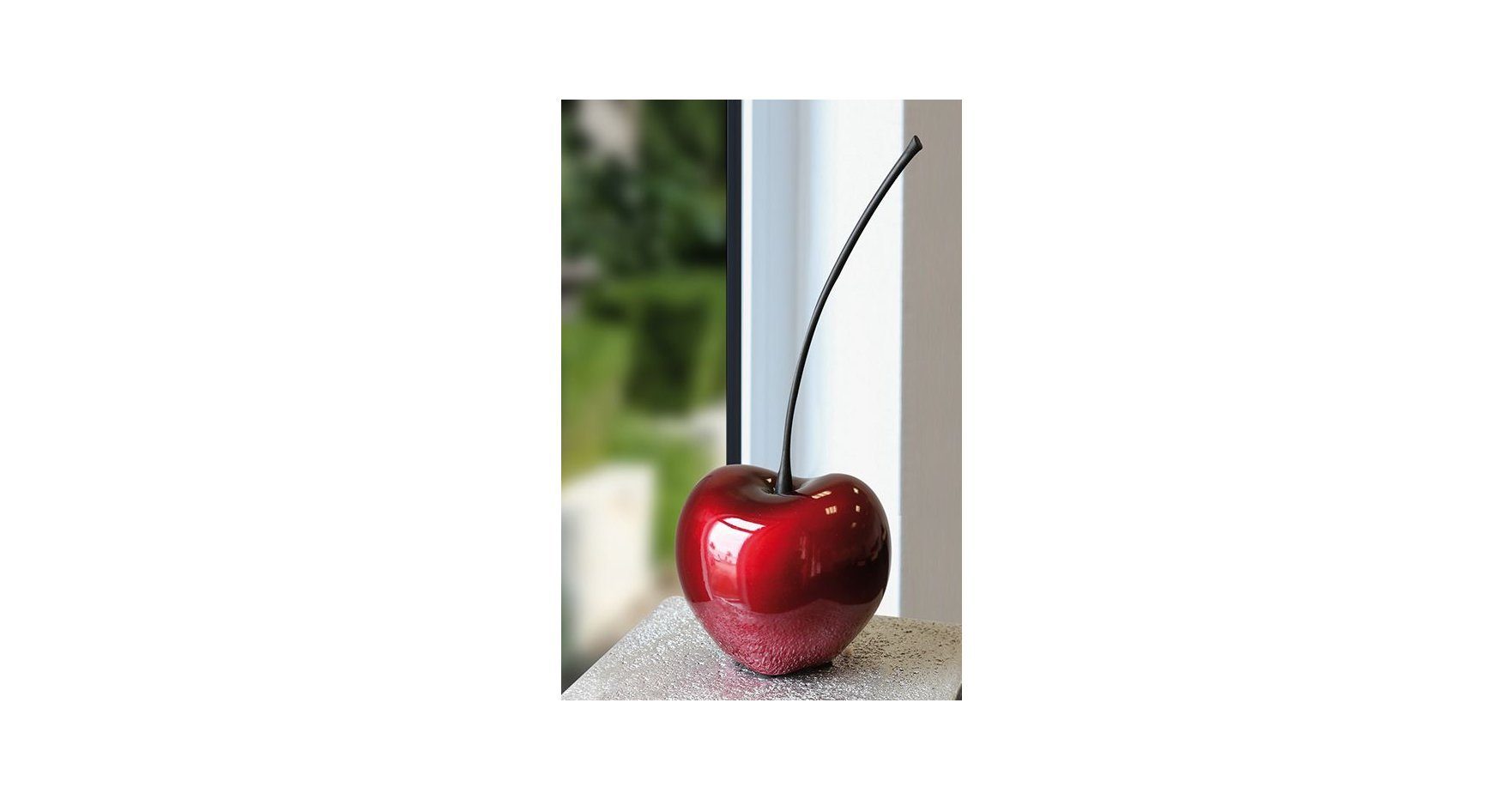 GILDE Dekofigur GILDE Dekoobjekt Kirsche Passion dunkelrot metallic, 2Größe günstig online kaufen