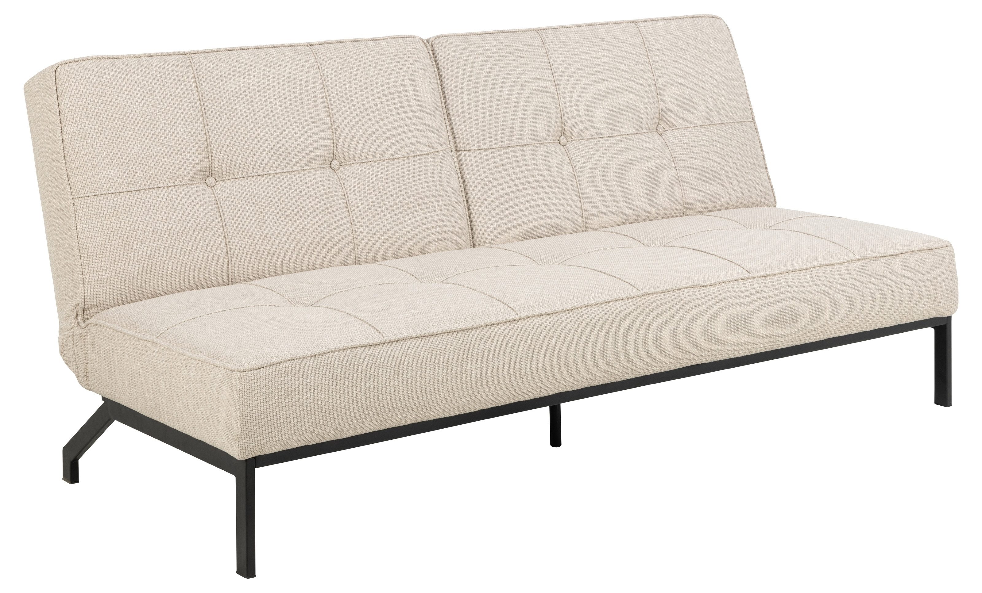 ACTONA GROUP Schlafsofa in Beige, Polyester, Stahl - 198x87x95cm (BxHxT)