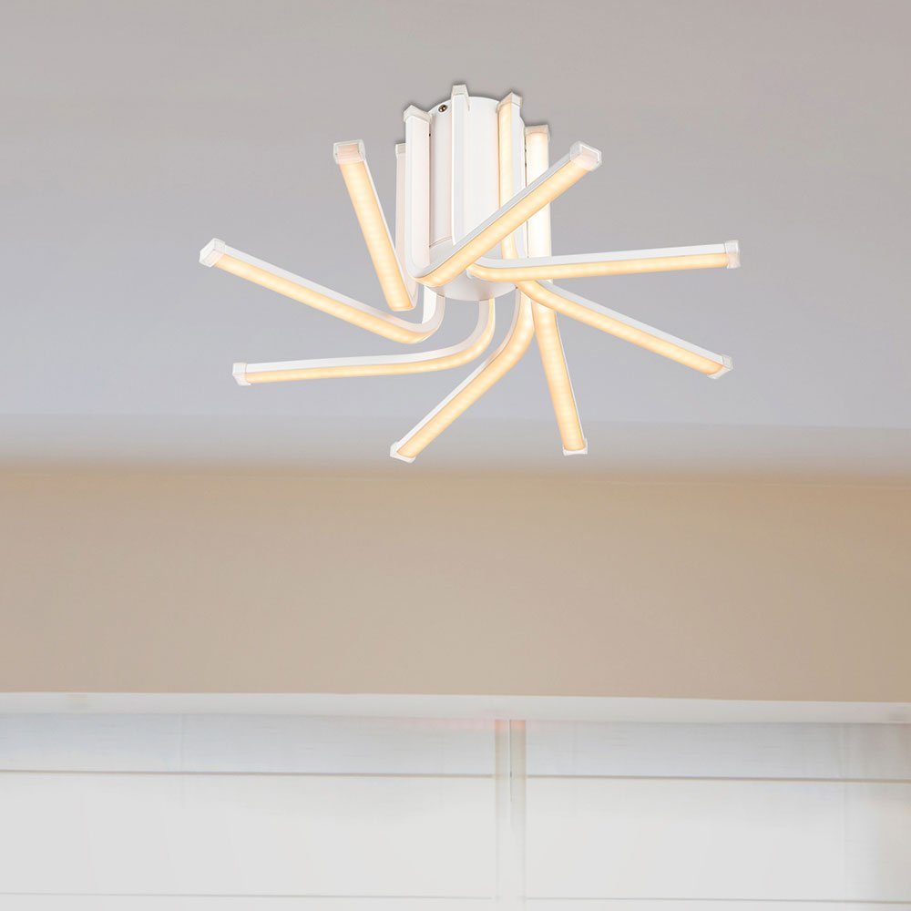 LED-Leuchtmittel Küchenlampe fest LED Deckenleuchte, D weiß Deckenleuchte LED Wohnzimmerlampe verbaut, 49 etc-shop cm Warmweiß,
