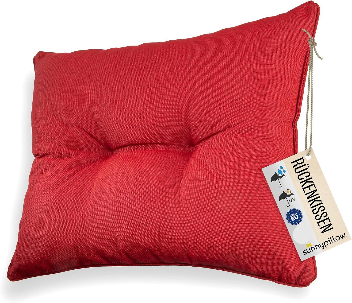 sunnypillow Stuhlkissen Gartenkissen für Gartenmöbel Rattanmöbel, Outdoor / Indoor