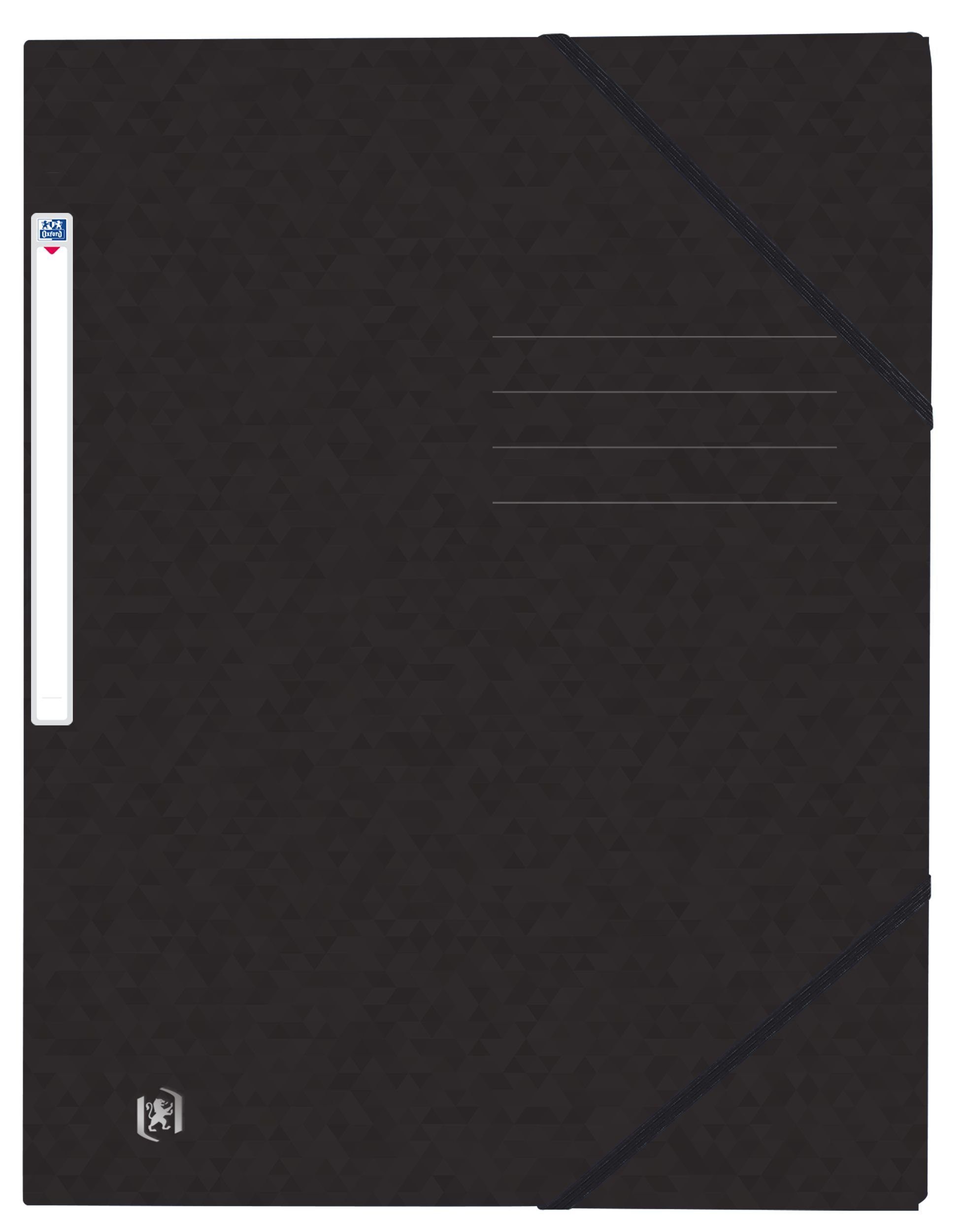 Organisationsmappe Eckspannmappe TOP FILE+ - A4, 390 g/qm, Karton, Gummizug, schwarz