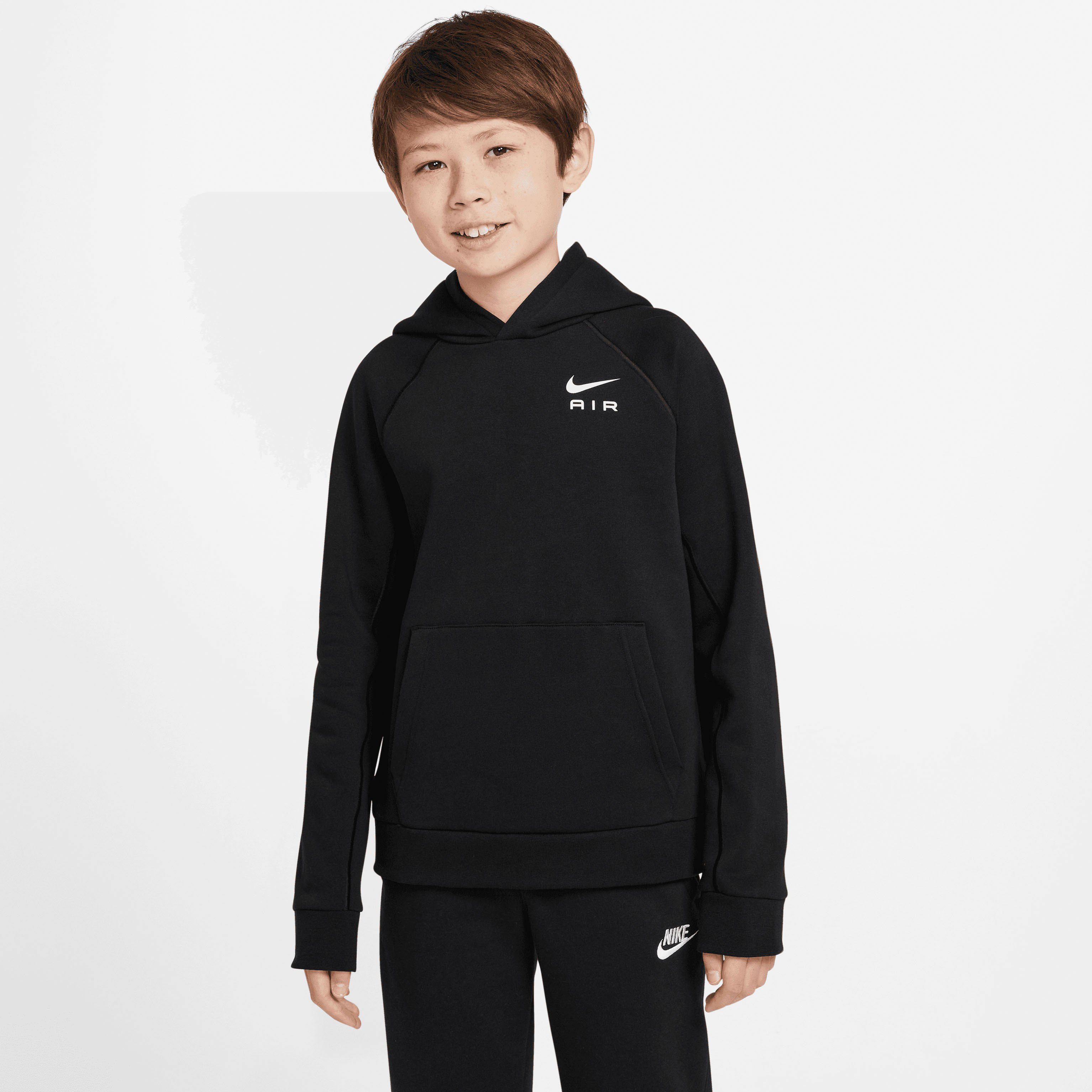 Nike Sportswear Kapuzensweatshirt Air Big Kids' Pullover Hoodie schwarz