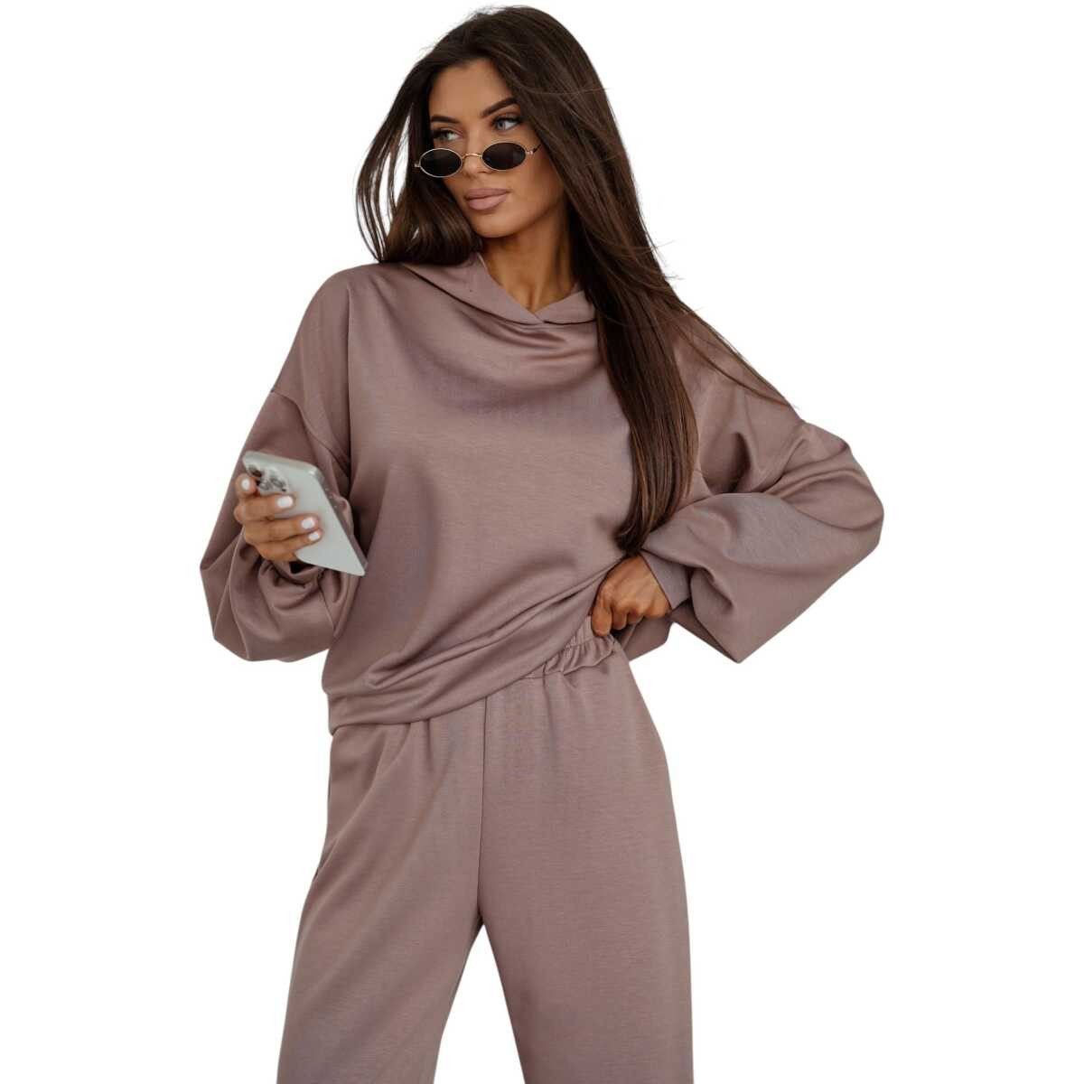 EloModa Jogginganzug Jogginganzug Damen Trainingsset OVERSIZE – Hoodie & Jogginghose bequem (2-tlg)