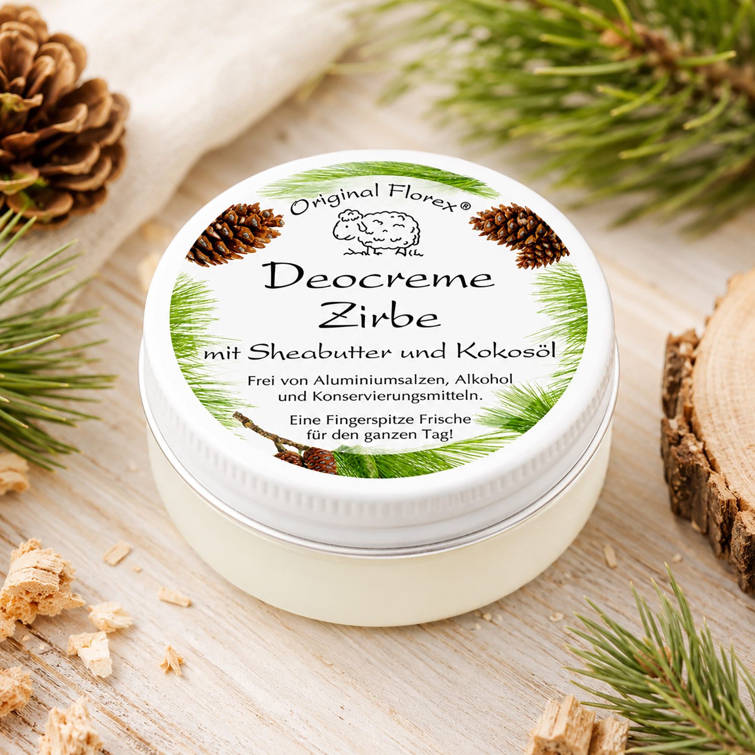 Gerlinde Hofer _ Florex GmbH Deo-Creme Deocreme 40ml zarter, charakteristischer Zirbenduft
