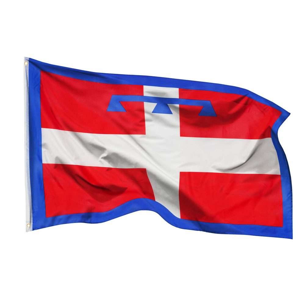 PHENO FLAGS Flagge Piemont Flagge 90 x 150 cm Fahne Italienische Piemontfahne (Hissflagge für Fahnenmast), Inkl. 2 Messing Ösen