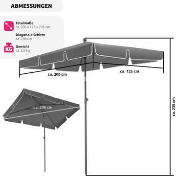 tectake Sonnenschirm Vanessa, Komplettset für Terrasse oder Garten, Sonnenschirm mit Bedienungsanleitung, 360° drehbar