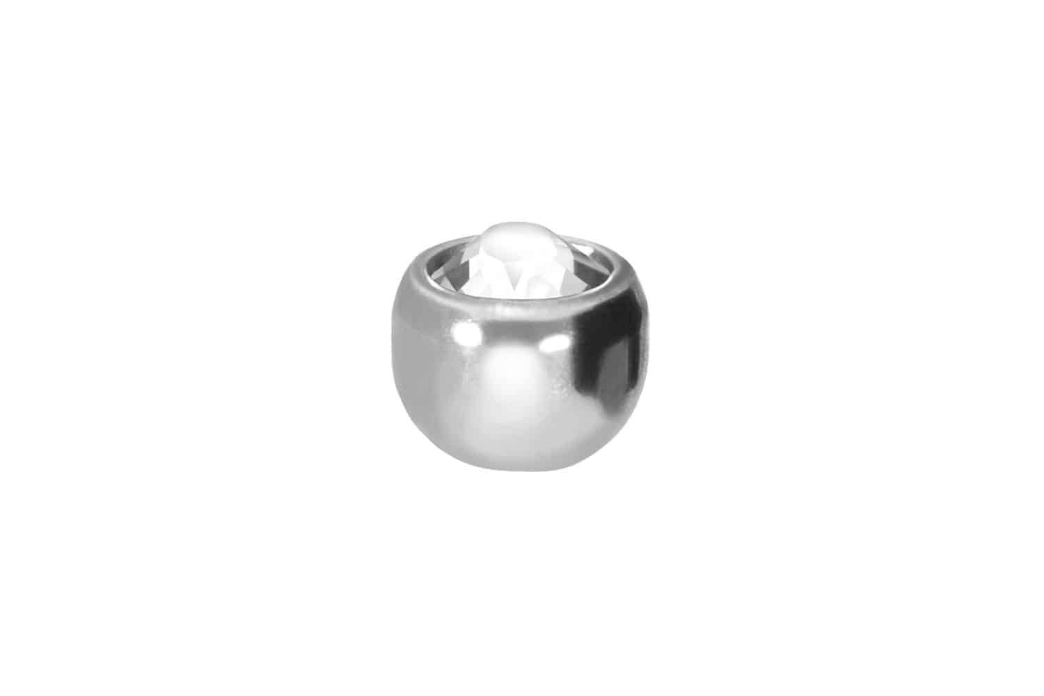 Piercing-Set Chirurgenstahl Schraubdisc KRISTALL