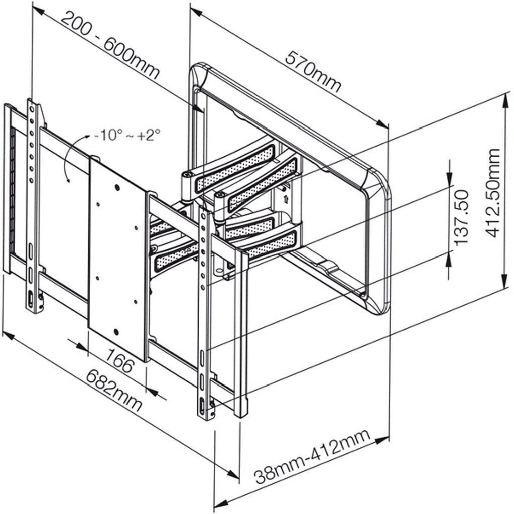 TITAN® TV-Wandhalterung 8060 TV-Wandhalterung BFMO