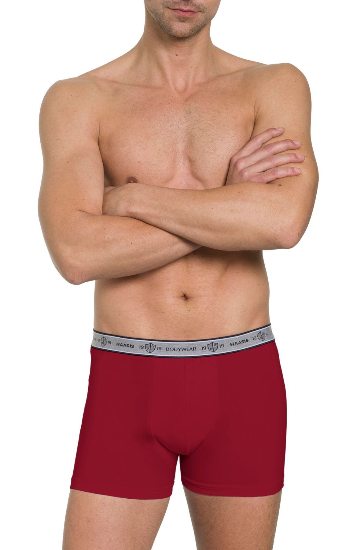 1919 Bodywear Pack) Pants 77272413-mehrfarbig Optimale 2er Retro Passform, pflegeleicht, Pants Herren strapazierfähig (Packung, HAASIS 2-St., hautsympatisch,