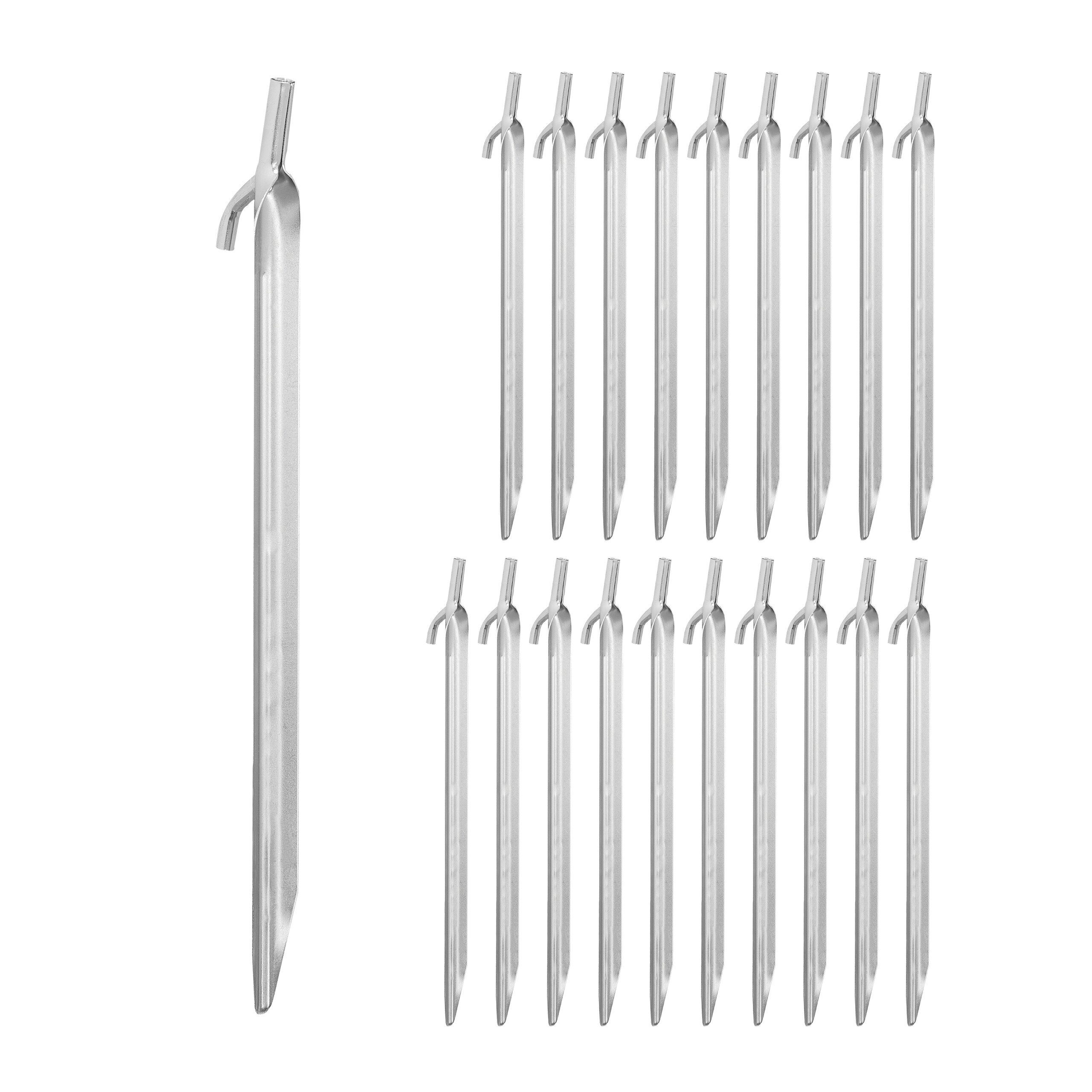 relaxdays Bodenanker Zeltheringe 20er Set, für Zelte, Pavillons, Sonnensegel und Markisen, Einschlagmontage, (20-St)