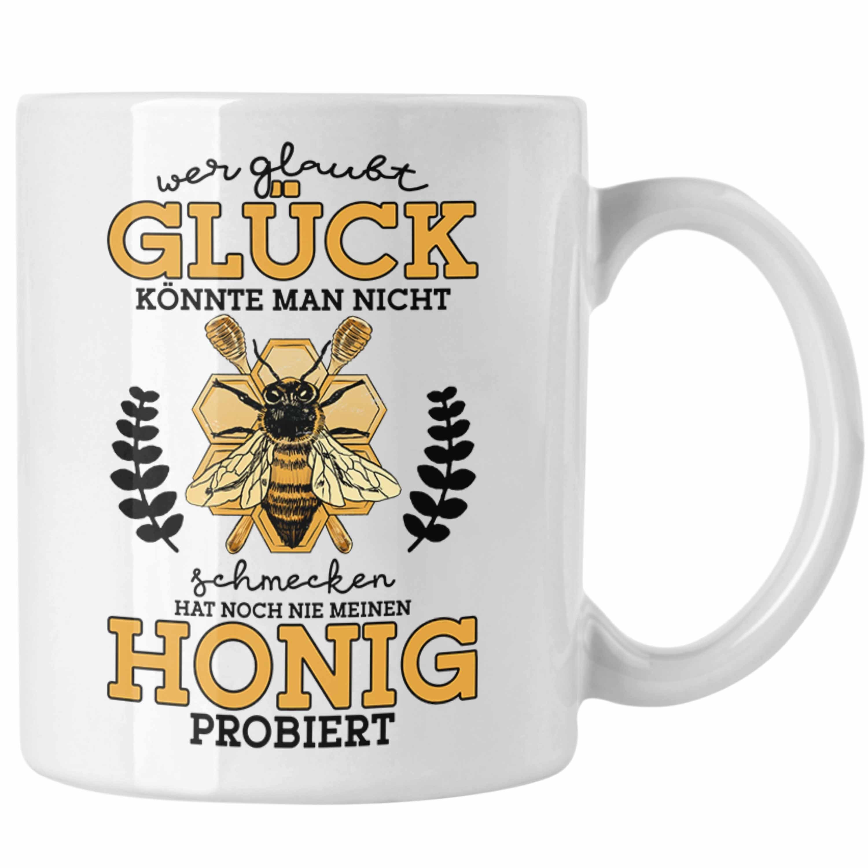 Trendation Tasse Tasse Imker Geschenk Honig Bienenzucht Geschenkidee Weiss