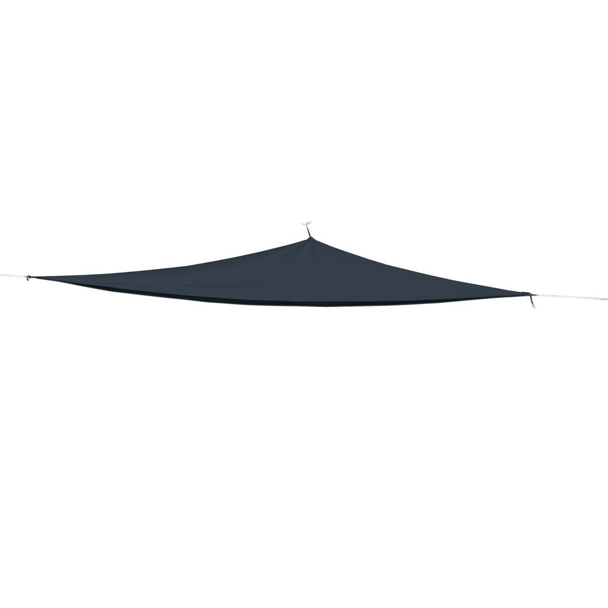 LEX Seilspannsonnensegel Sonnenschutz dreieckig 3 m mit Befestigungsösen & Spannseilen, (4-tlg), universell einsetzbar
