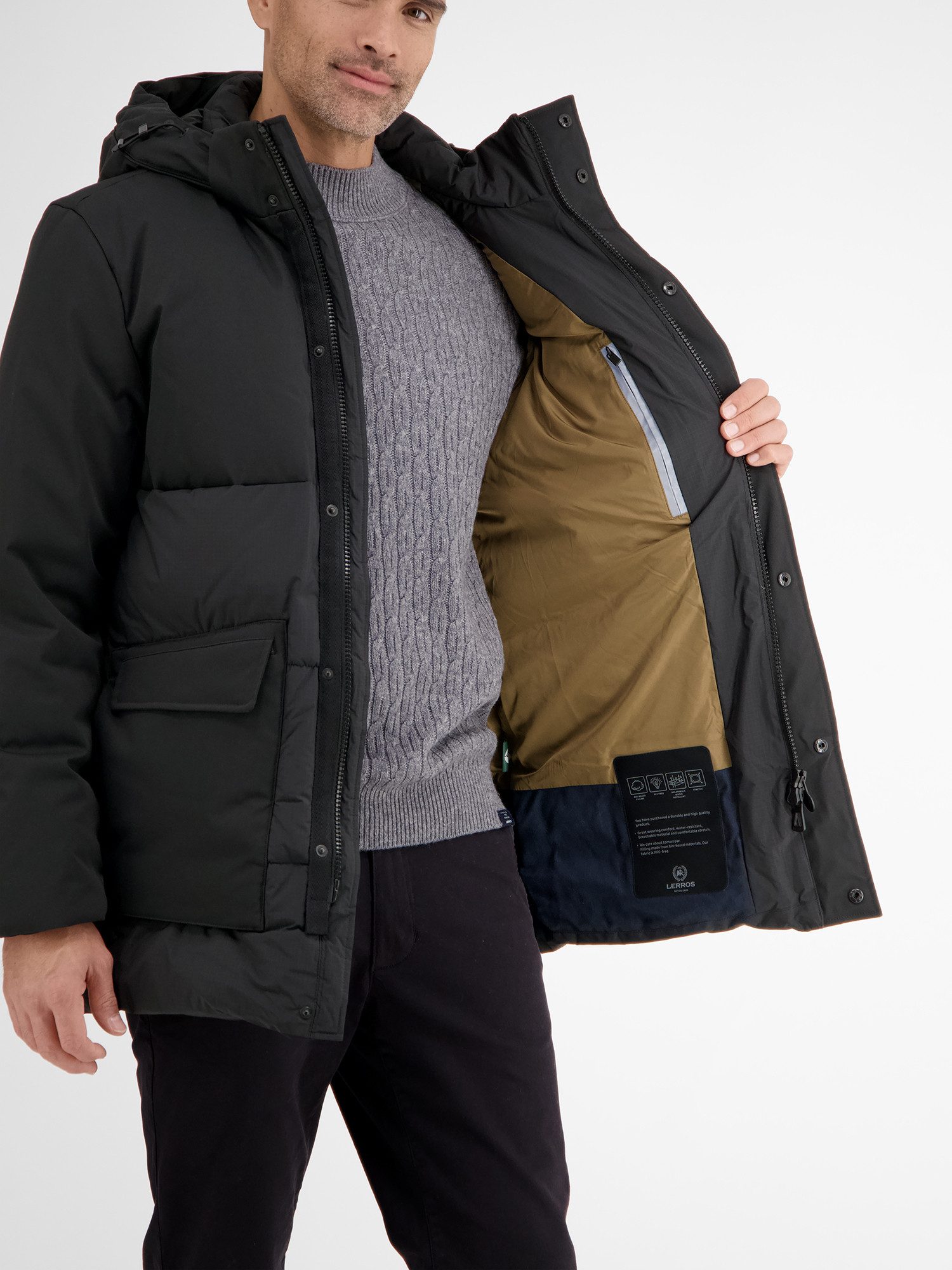 LERROS Parka LERROS Funktionsparka in Shell-Materialmix, günstig online kaufen