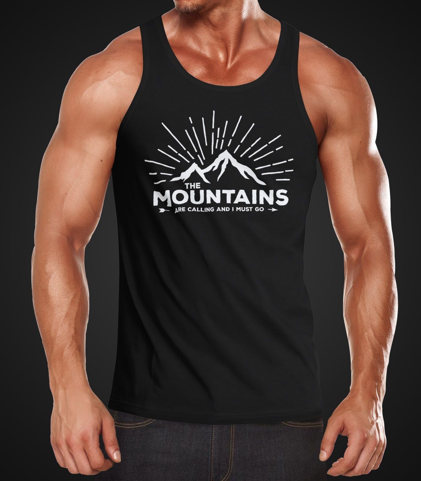 MoonWorks Tanktop Herren Tanktop The Mountains günstig online kaufen