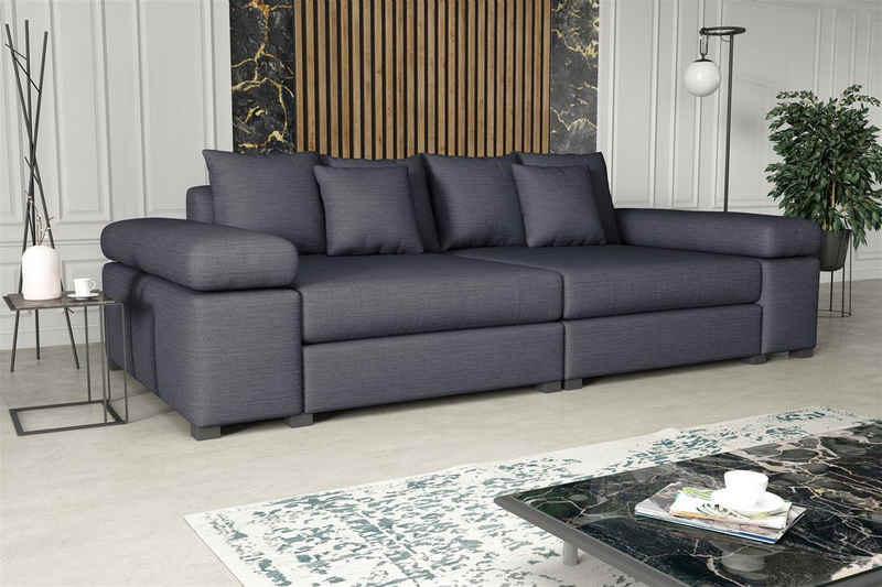 Fun Möbel Big-Sofa Big Sofa Couchgarnitur PORTER Megasofa in Stoff o. Kunstleder, inkl. Zierkissen