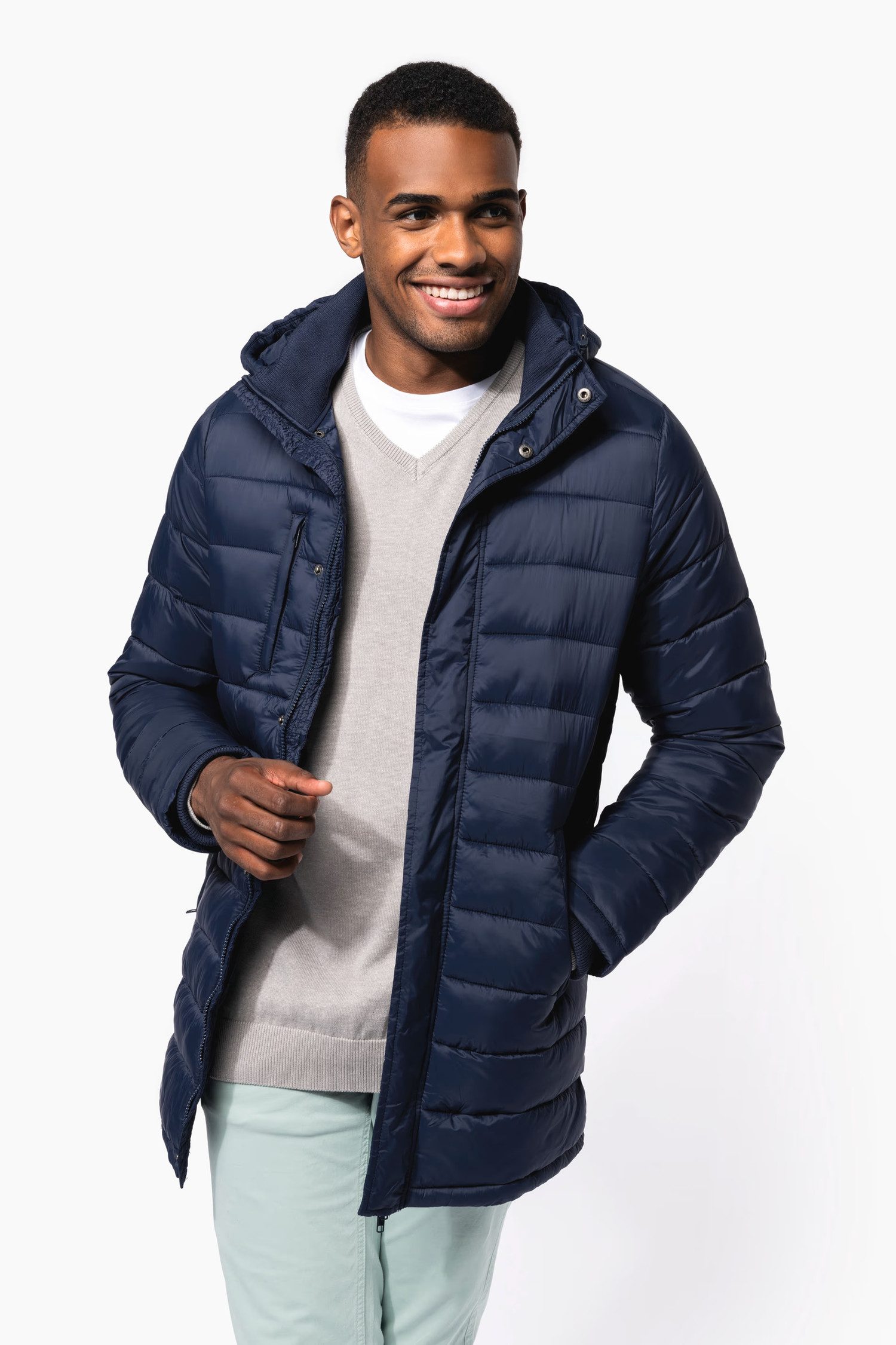 Kariban Parka Leichter Herren-Parka mit Kapuze – Bild 2 von 5