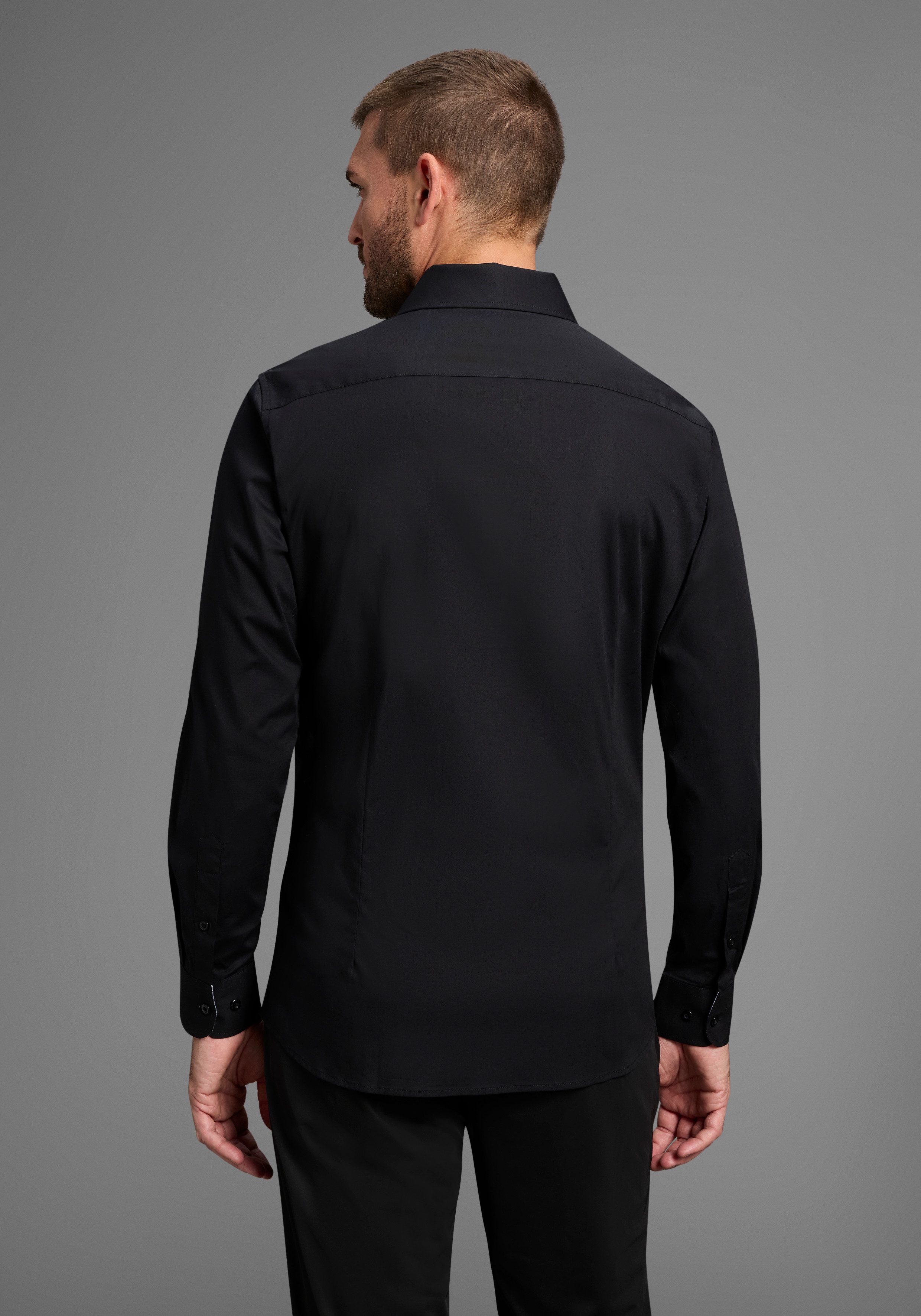 Bruno Banani Langarmhemd elastische Baumwollqualität für günstig online kaufen